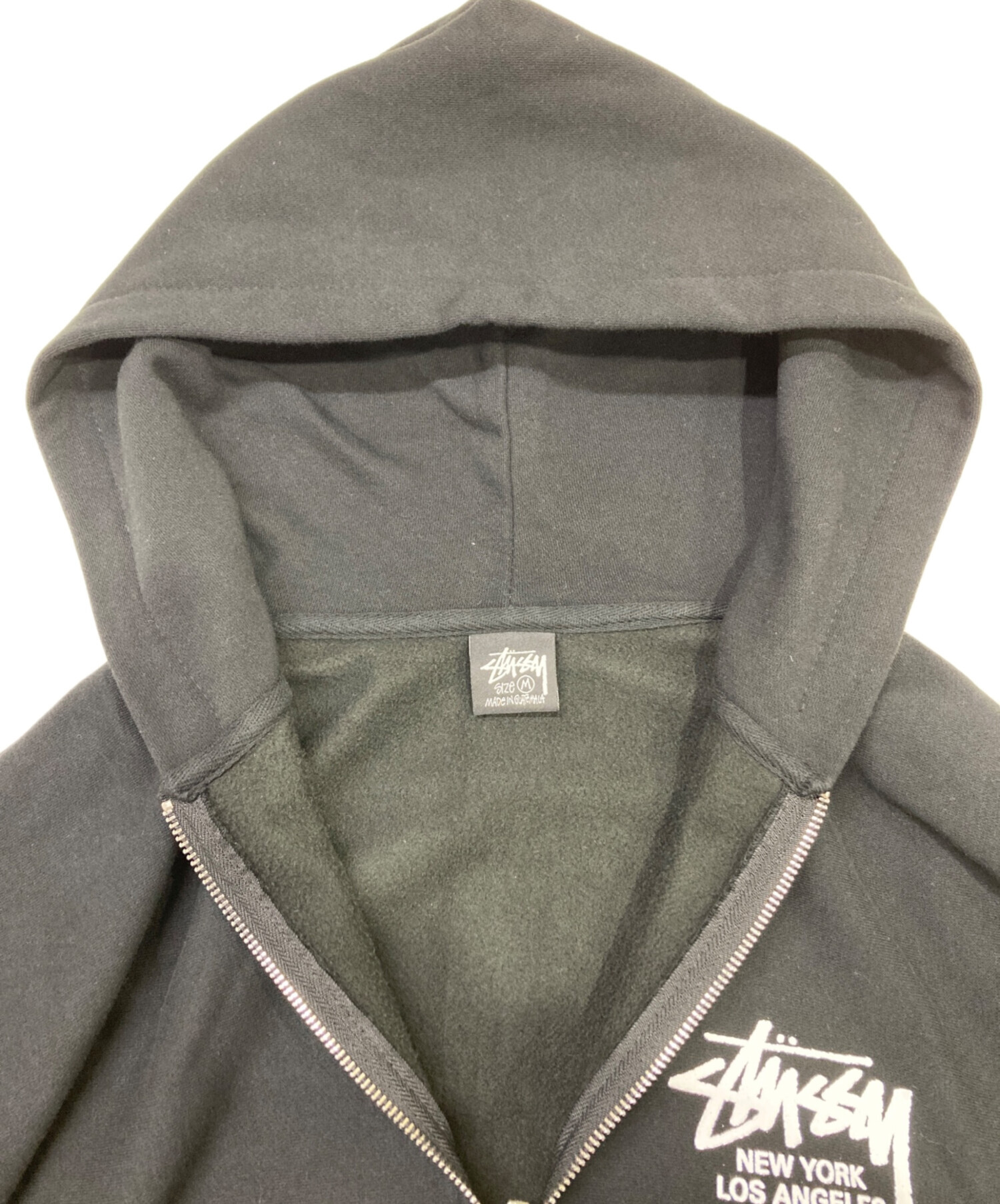 中古・古着通販】stussy (ステューシー) ジップパーカー ブラック