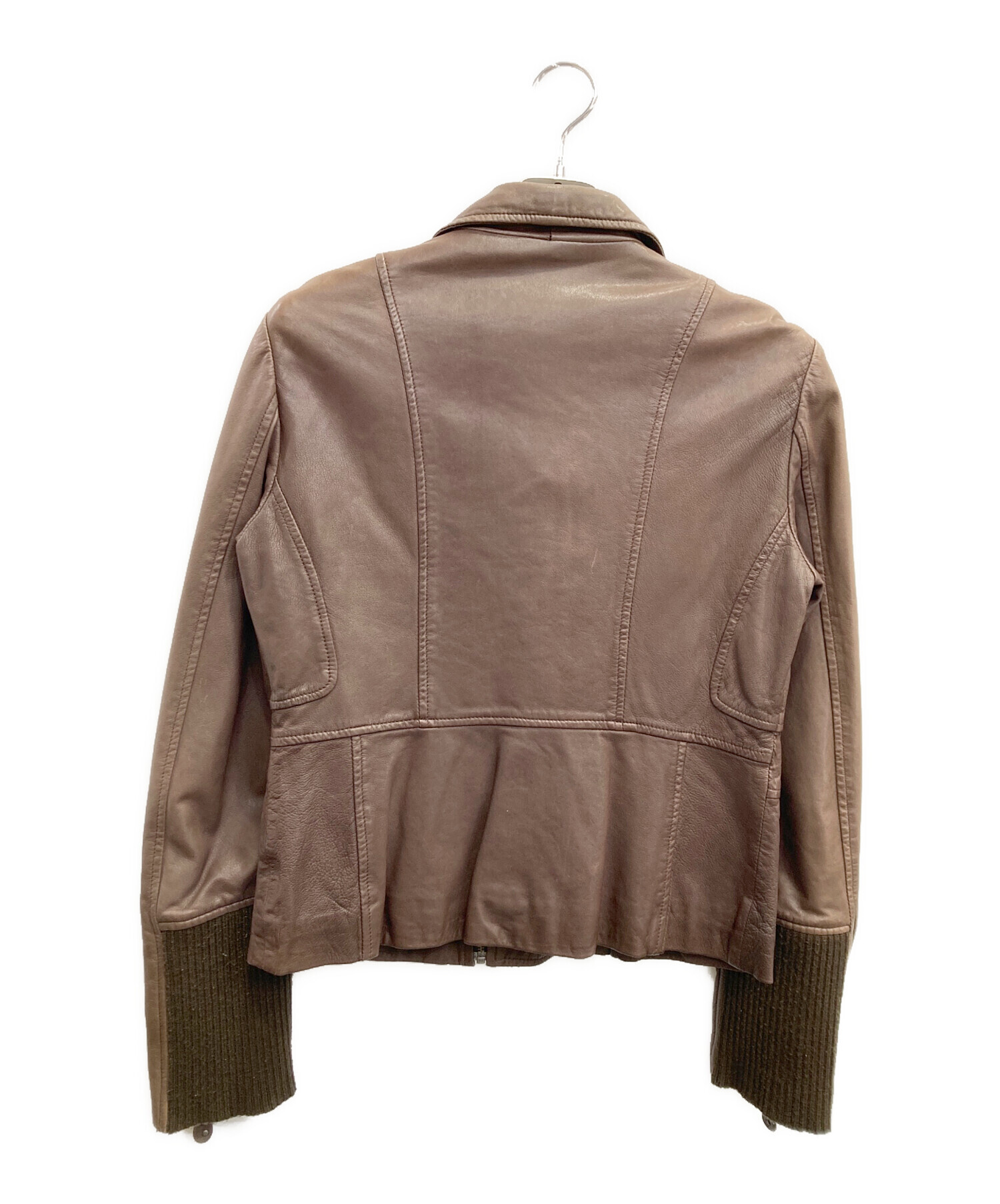 SALE】 MAX&Co. ブラウンレザージャケット MAX&CO ブラウンジャケット