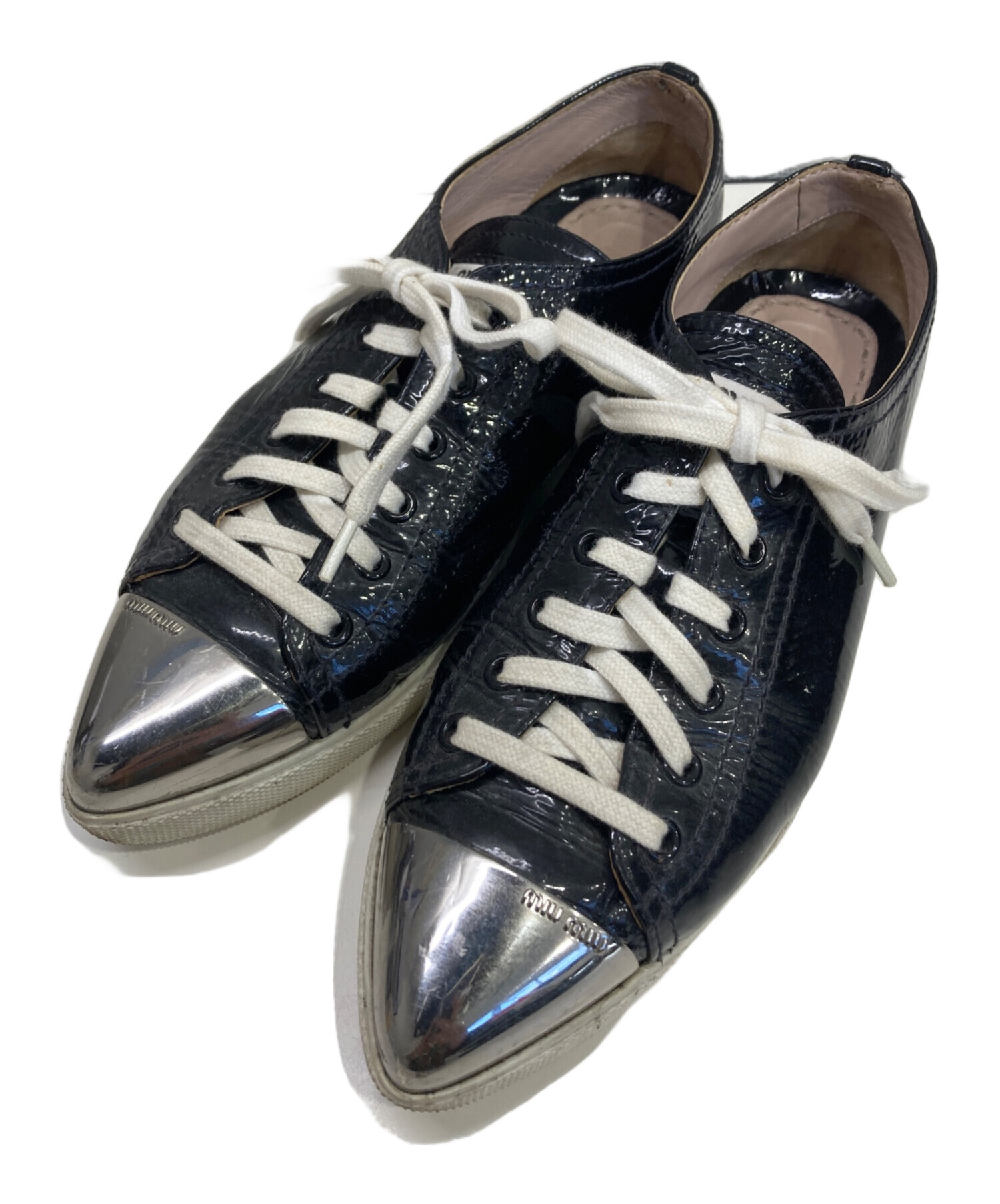 中古・古着通販】MIU MIU (ミュウミュウ) スニーカー ブラック サイズ 