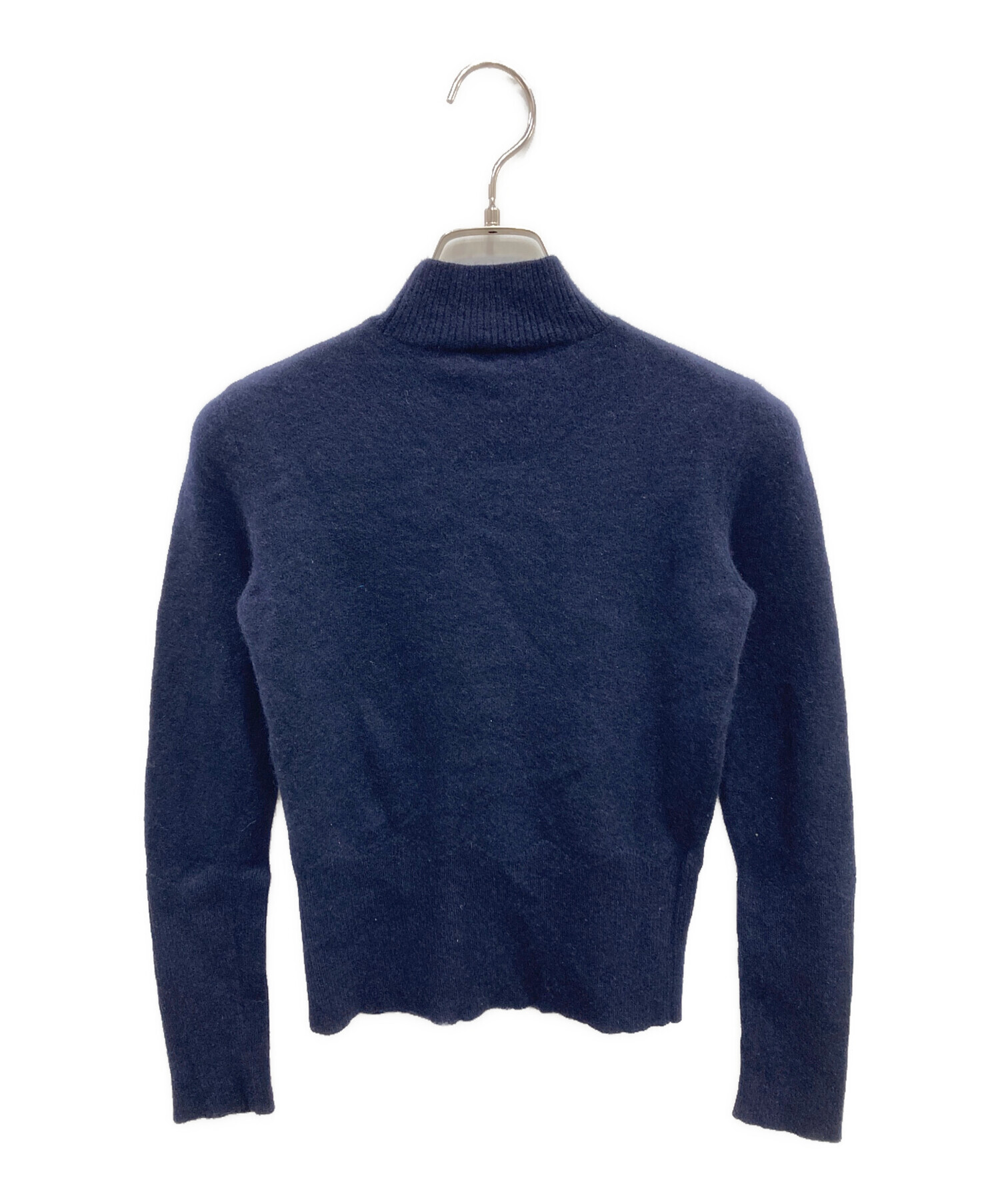 中古・古着通販】patou (パトゥ) ハイネックロゴニット ネイビー 中古・古着通販】patou (パトゥ) ハイネックロゴニット ネイビー