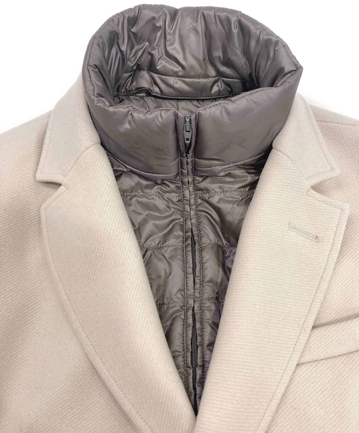 中古・古着通販】HERNO (ヘルノ) ライナー付チェスターコート ベージュ