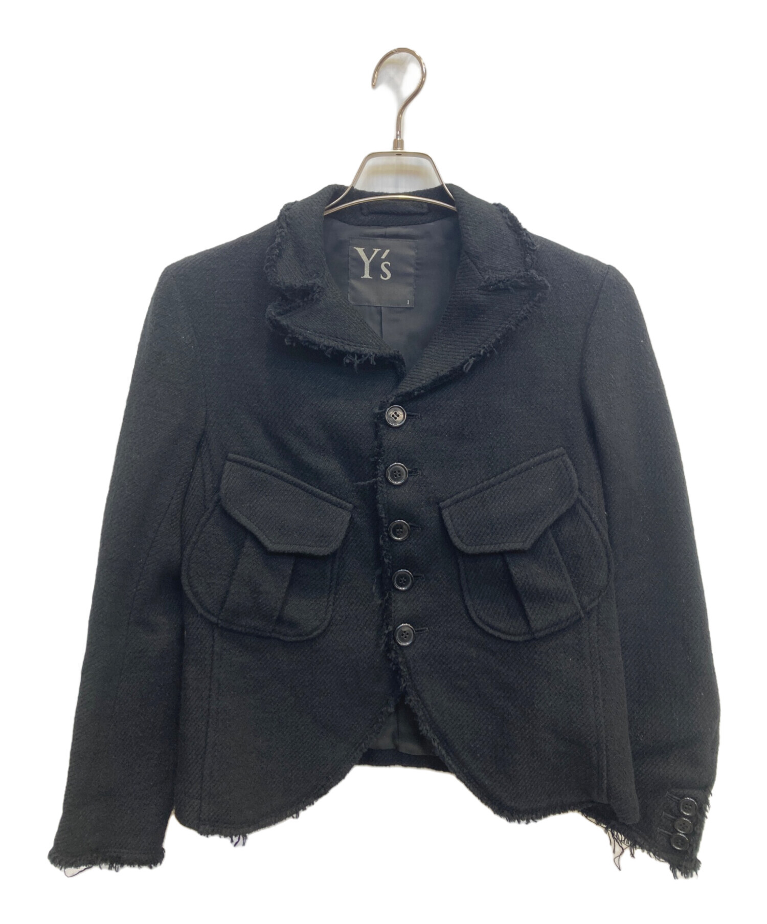 中古・古着通販】Y's (ワイズ) 裁ち切りフラップポケットジャケット