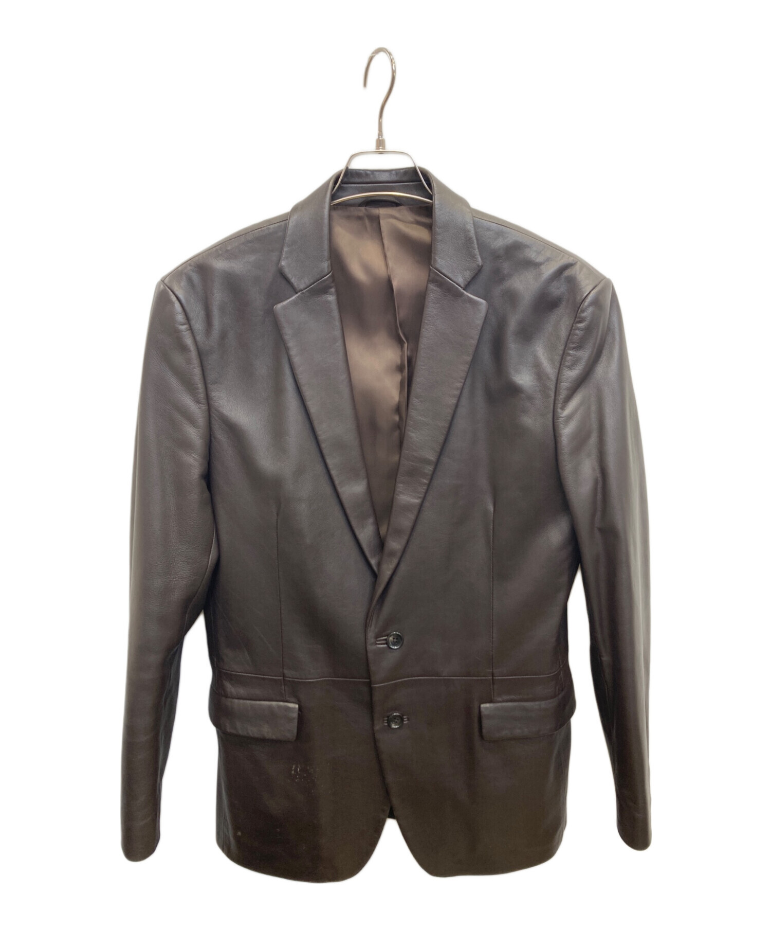 カルバンクラインプラチナム ラムレザーテーラードジャケット 中古・古着通販】Calvin Klein (カルバンクライン) ラムレザー