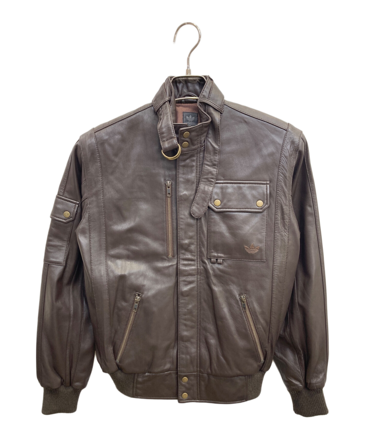 adidas ラムレザージャケット 中古・古着通販】adidas (アディダス) ラムレザーシングルライダース