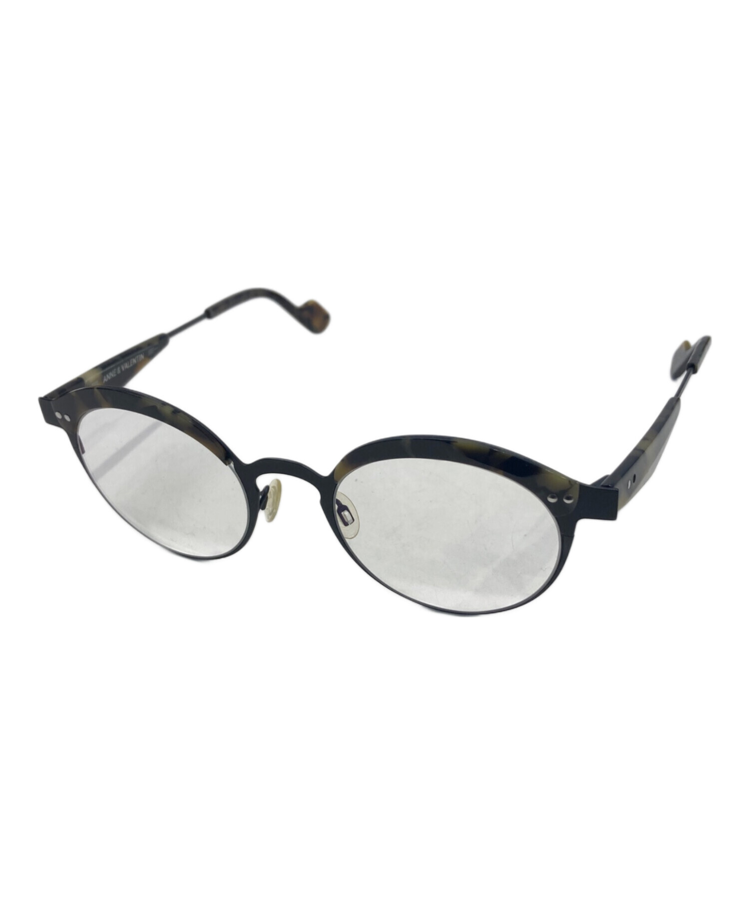 中古・古着通販】ANNE&VALENTIN (アンバレンタイン) 眼鏡 ブラック