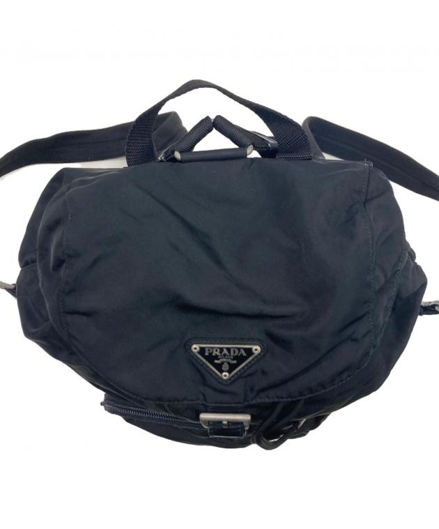 中古・古着通販】PRADA (プラダ) ナイロンミニリュック ブラック