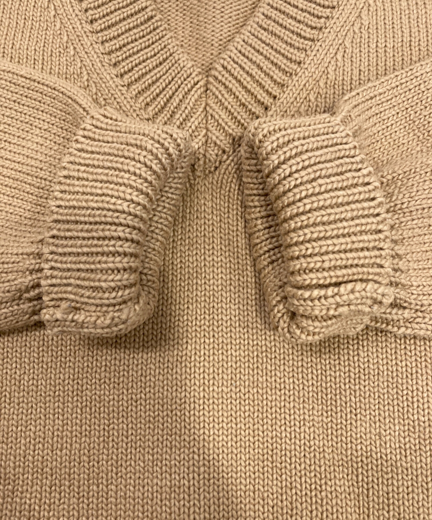 中古・古着通販】AURALEE (オーラリー) Vネックニット ベージュ サイズ