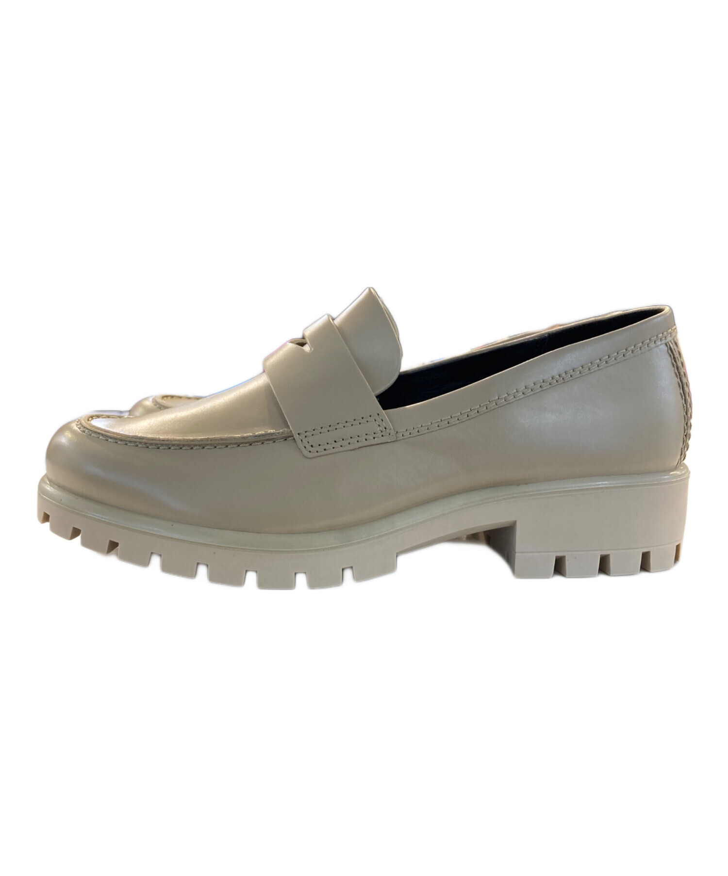 中古・古着通販】ECCO (エコー) ローファー ベージュ サイズ:24.5cm 