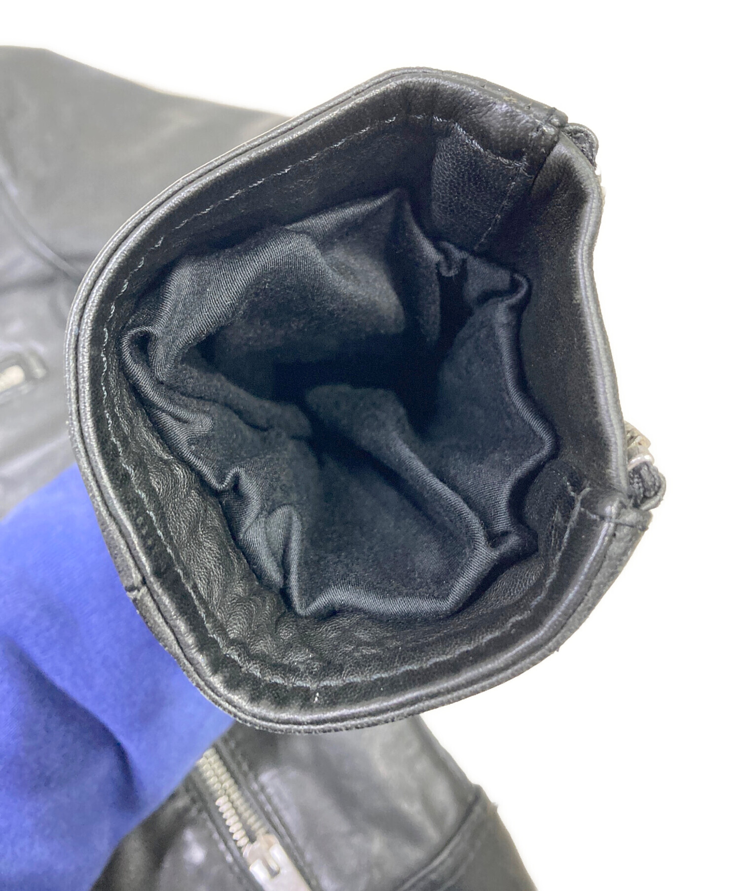 中古・古着通販】DIESEL (ディーゼル) レザーライダースジャケット
