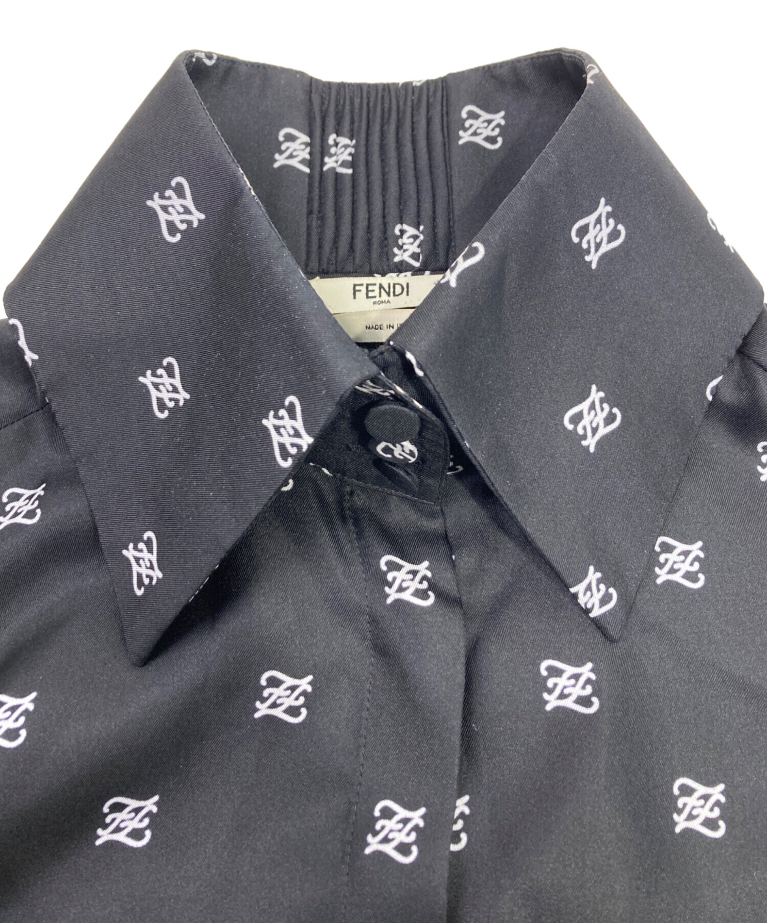 中古・古着通販】FENDI (フェンディ) シルクツイルドレスワンピース