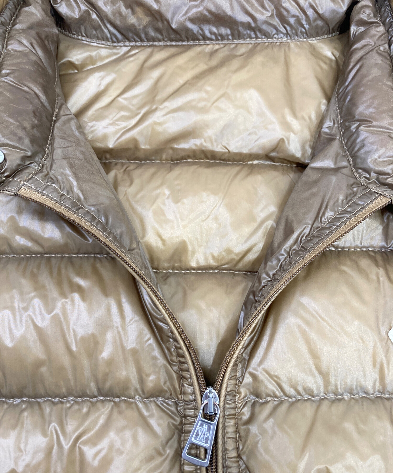 中古・古着通販】MONCLER (モンクレール) ダウンベスト ベージュ