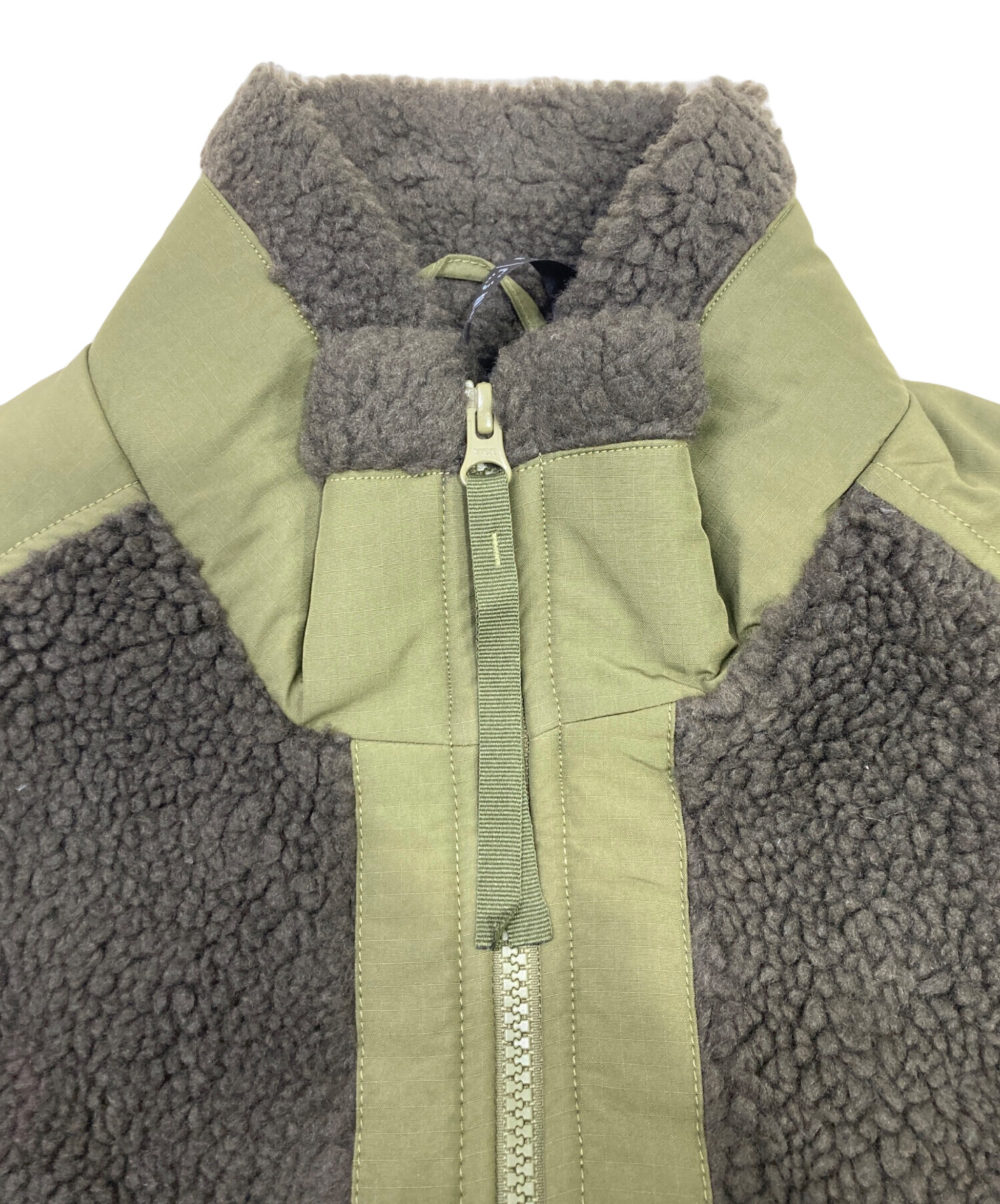 中古・古着通販】adidas (アディダス) ボアジャケット カーキ サイズ:S