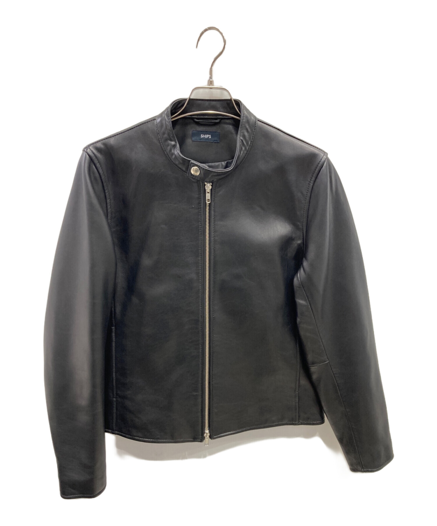 中古・古着通販】SHIPS (シップス) ラムレザージャケット ブラック