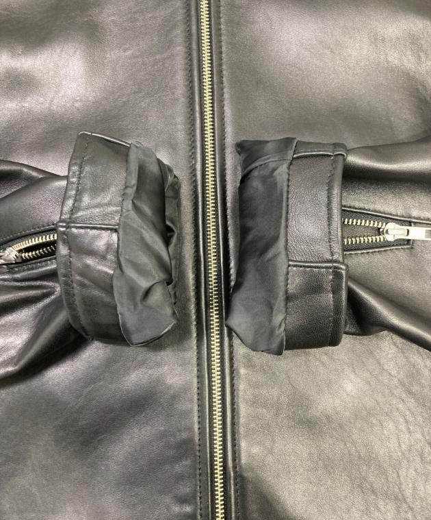 中古・古着通販】SHIPS (シップス) ラムレザージャケット ブラック