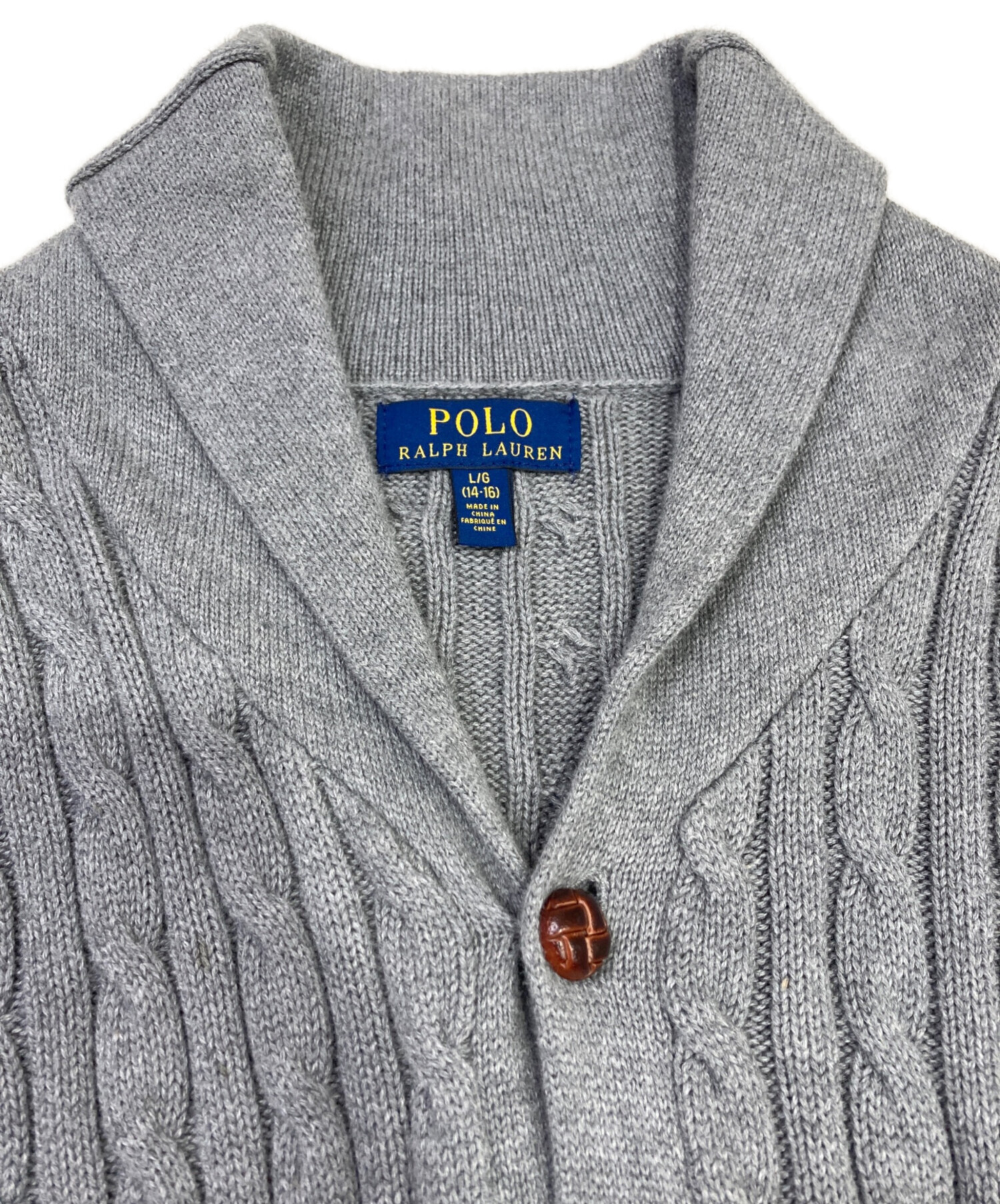 Polo Ralph Lauren ポロ ラルフローレン グレー カーディガン 中古・古着通販】POLO RALPH LAUREN (ポロ・ラルフローレン) ショール
