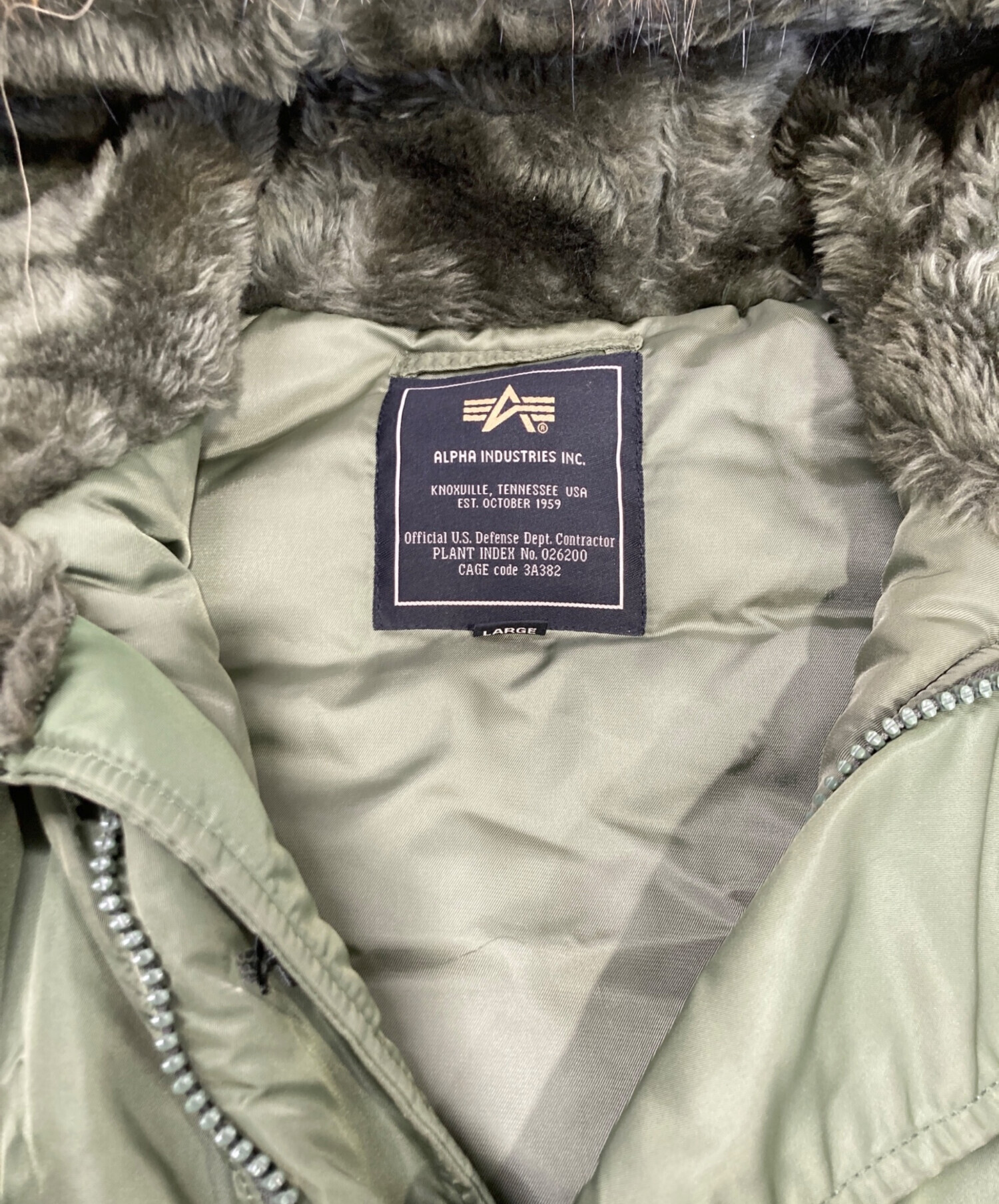 中古・古着通販】ALPHA (アルファ) フライトジャケット カーキ サイズ