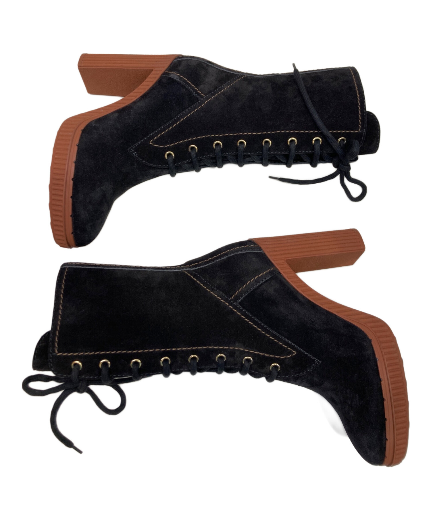 TOD’S トッズ ブーツ レディース 【古着】【中古】 中古・古着通販】TOD'S (トッズ) レースアップサイドジップロング