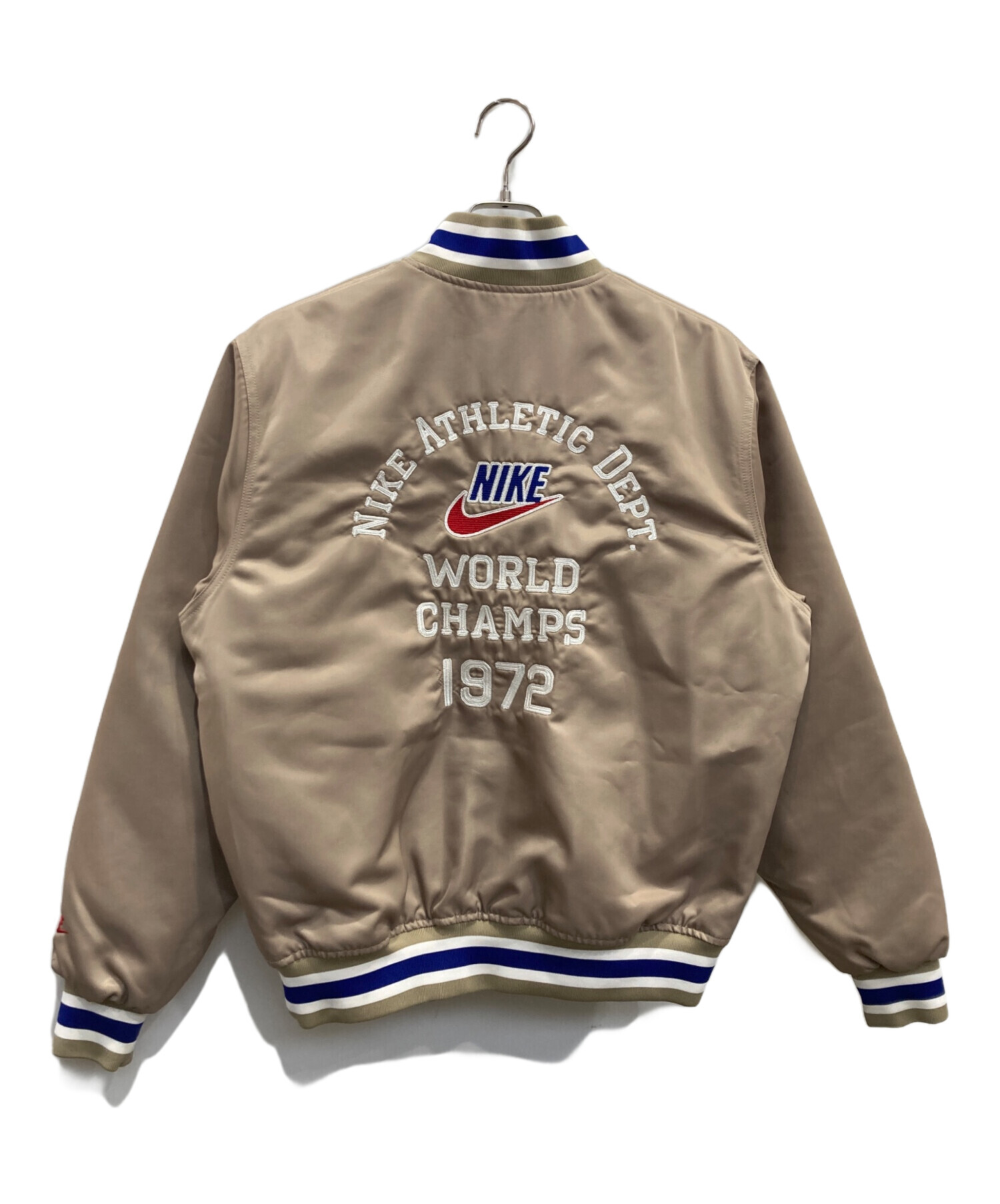 中古・古着通販】NIKE (ナイキ) Dugout Satin Jacket ベージュ サイズ