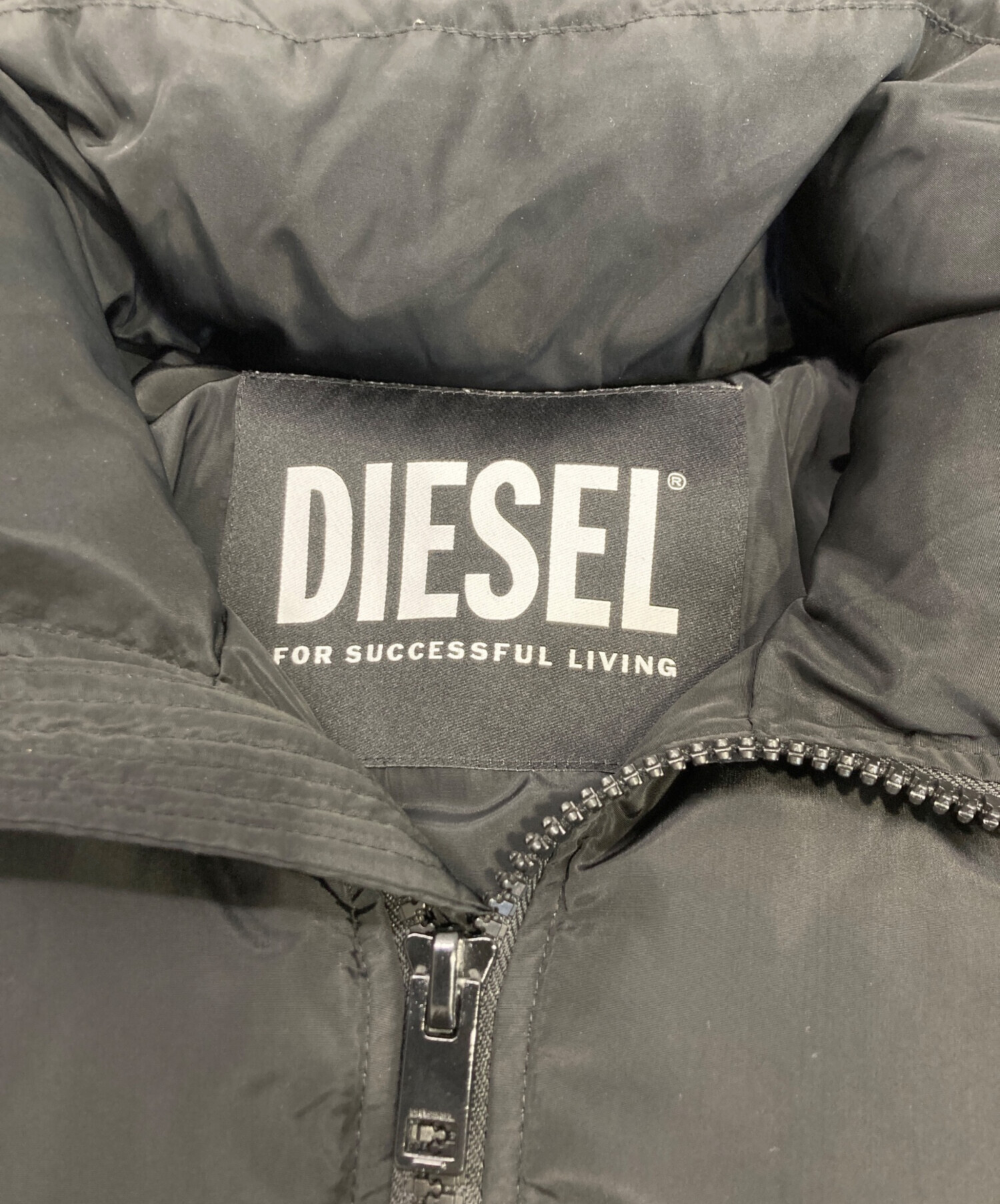 中古・古着通販】DIESEL (ディーゼル) 中綿ジャケット ブラック サイズ