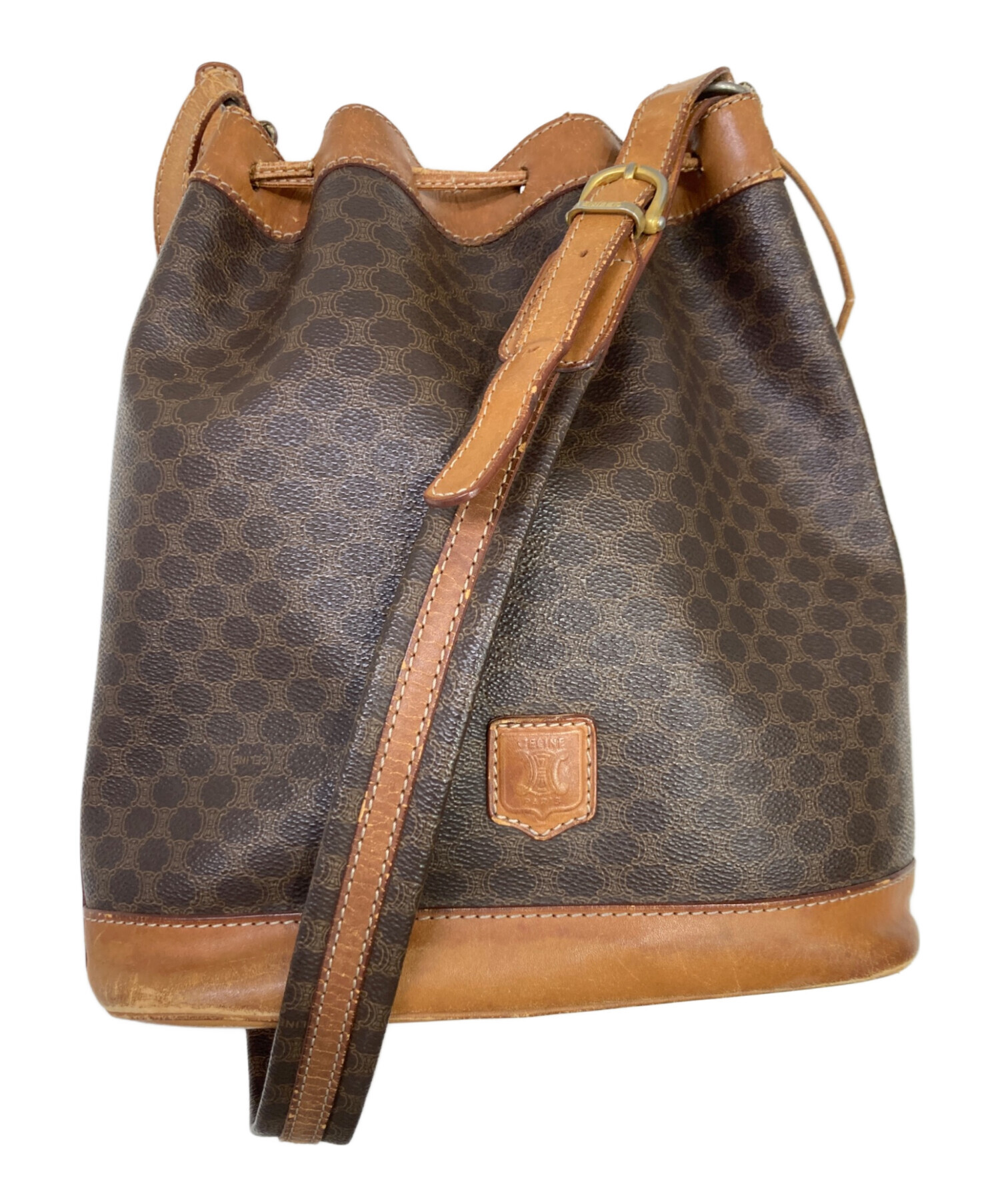 K*i様 CELINE マカダム柄 ショルダーバッグ ブラウン 古着 中古・古着通販】CELINE (セリーヌ) マカダム柄ショルダーバッグ