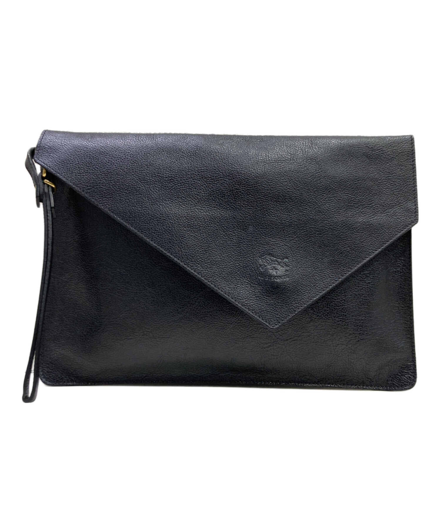 中古・古着通販】IL BISONTE (イル ビゾンテ) クラッチバッグ ブラック