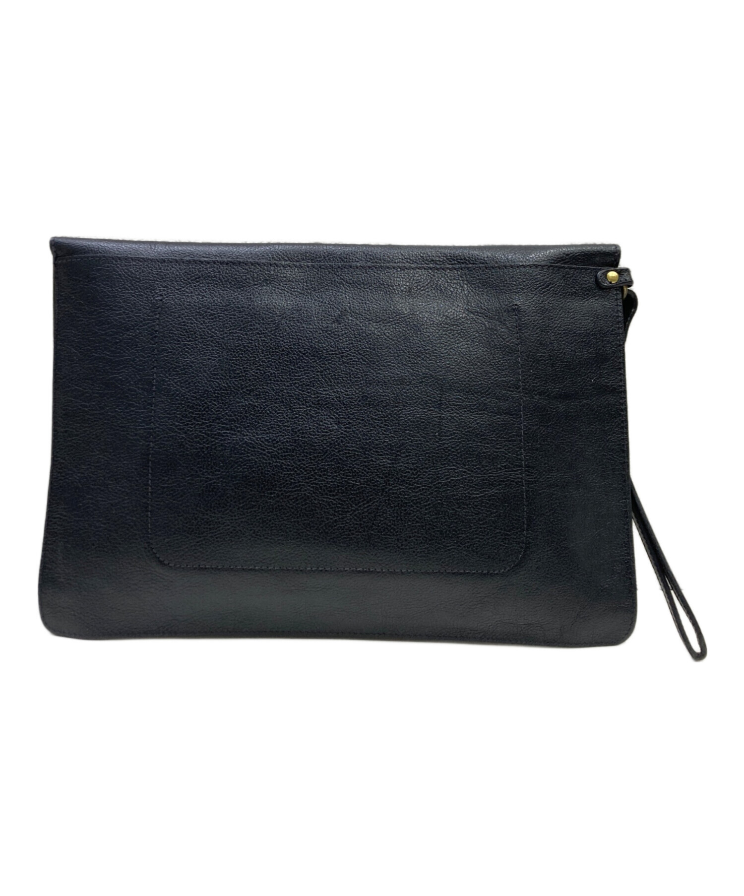 中古・古着通販】IL BISONTE (イル ビゾンテ) クラッチバッグ ブラック