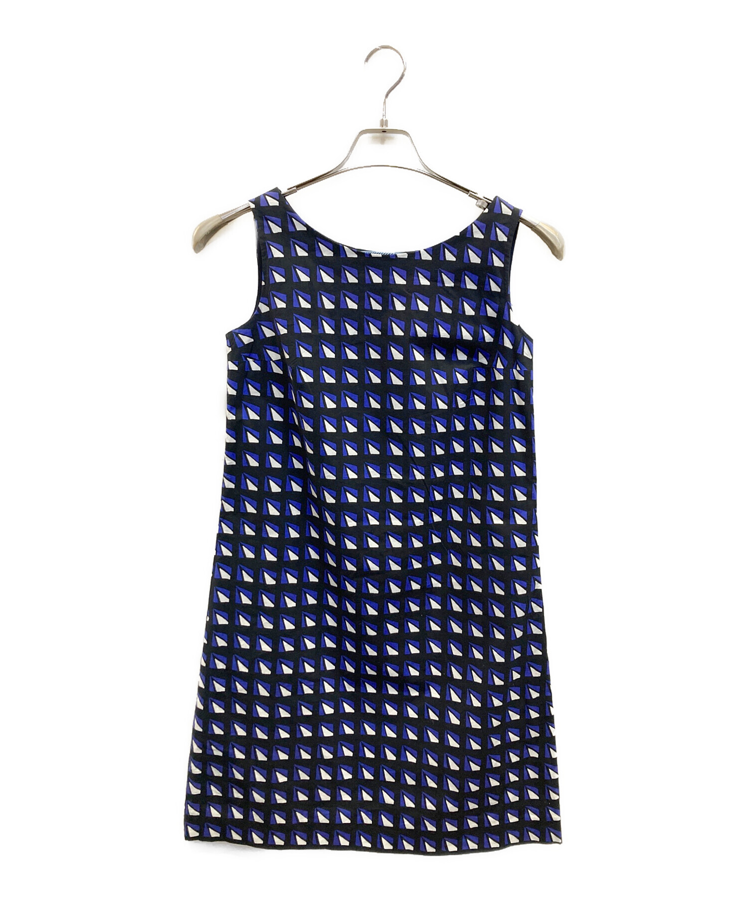 中古・古着通販】PRADA (プラダ) ノースリーブワンピース ブラック