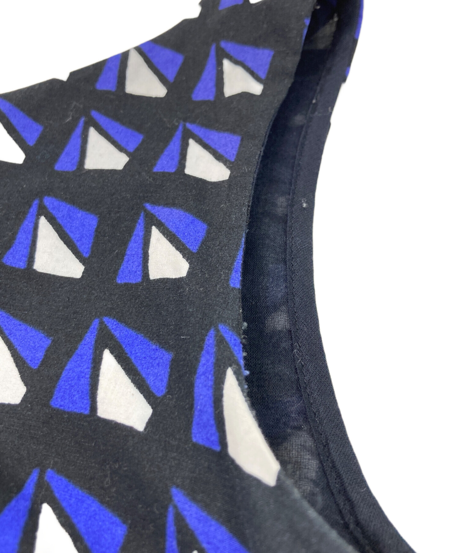 中古・古着通販】PRADA (プラダ) ノースリーブワンピース ブラック