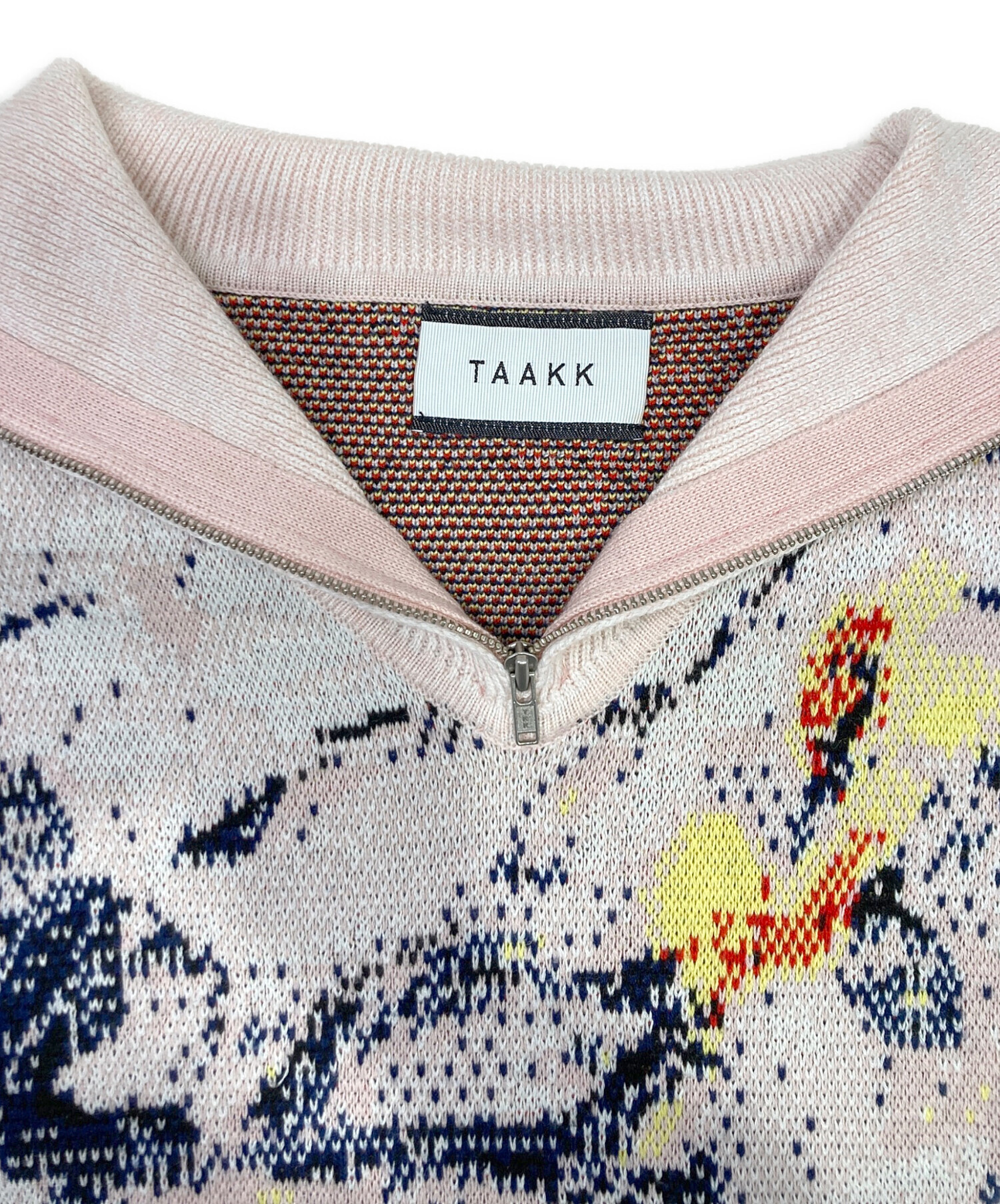 中古・古着通販】TAAKK (ターク) JACQUARD KNIT ピンク サイズ:2