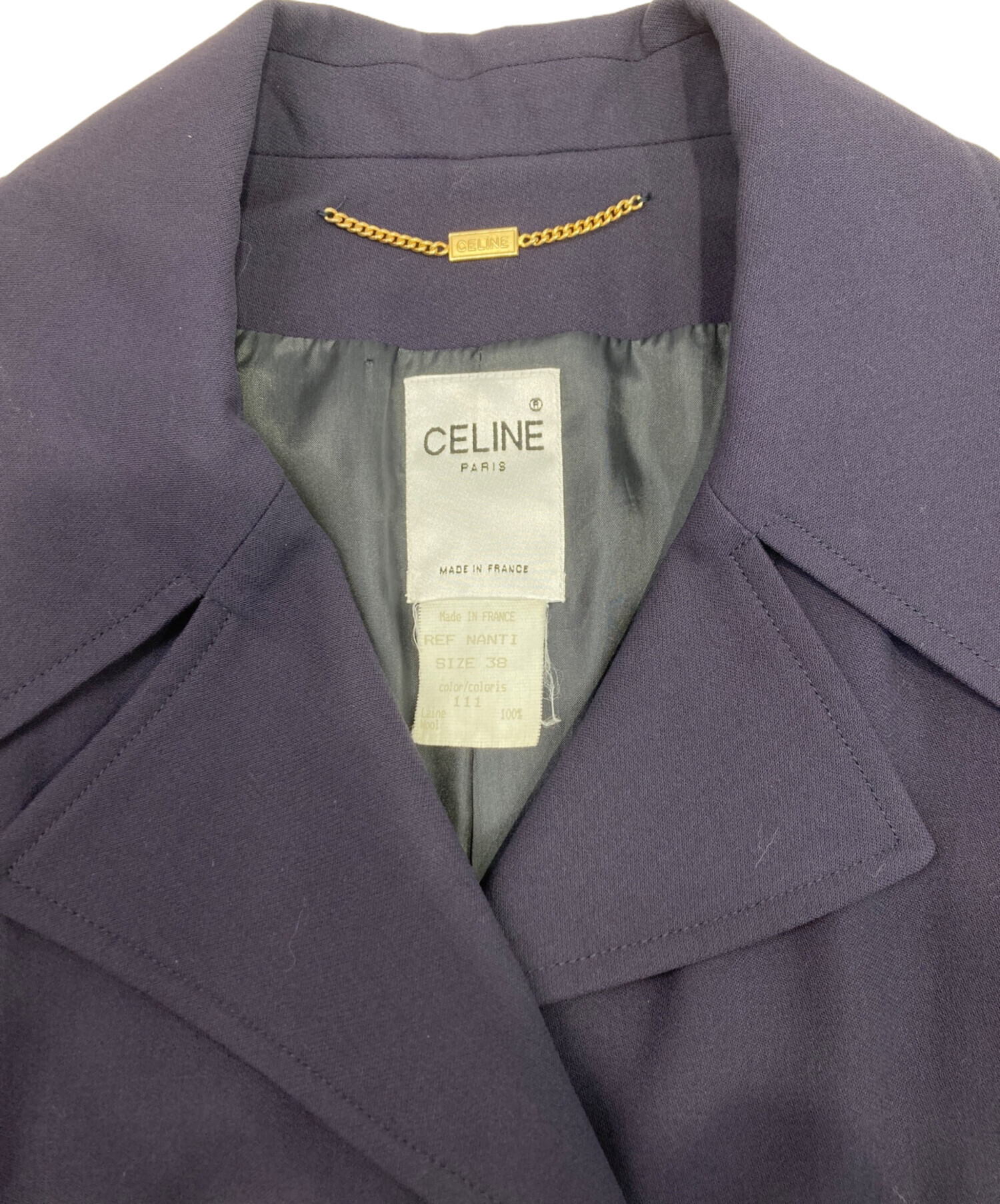 中古・古着通販】CELINE (セリーヌ) セットアップスーツ ネイビー