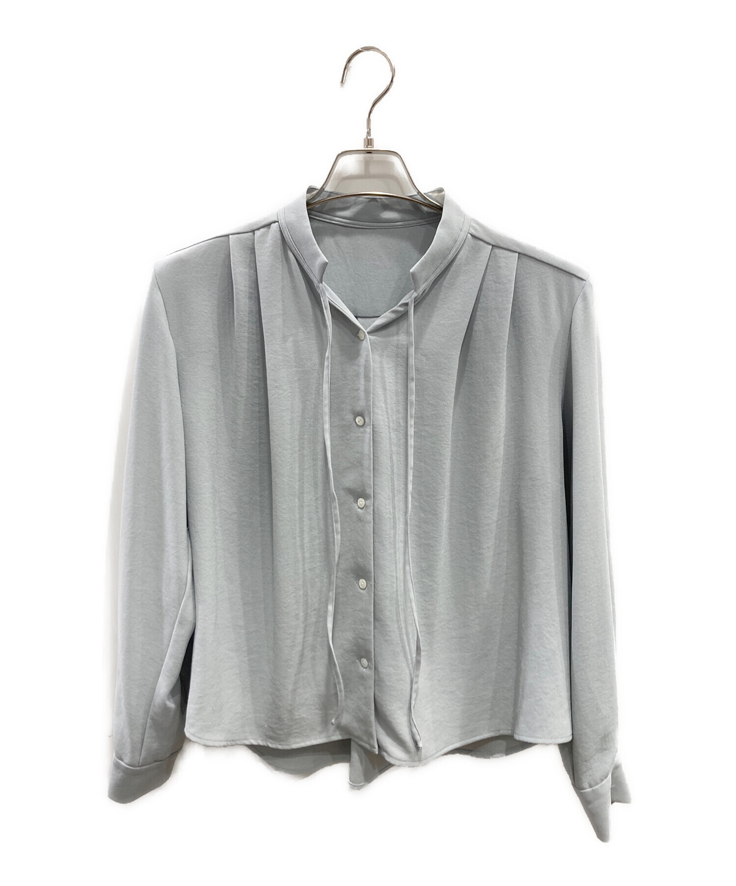 中古・古着通販】SOEJU (ソージュ) ジョーゼットリボンブラウス ブルー