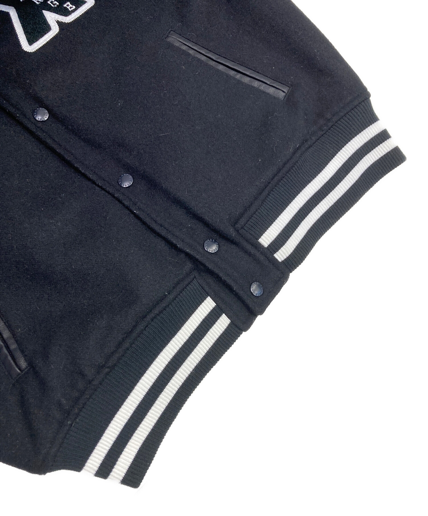 中古・古着通販】X-LARGE (エクストララージ) スタジャン ブラック