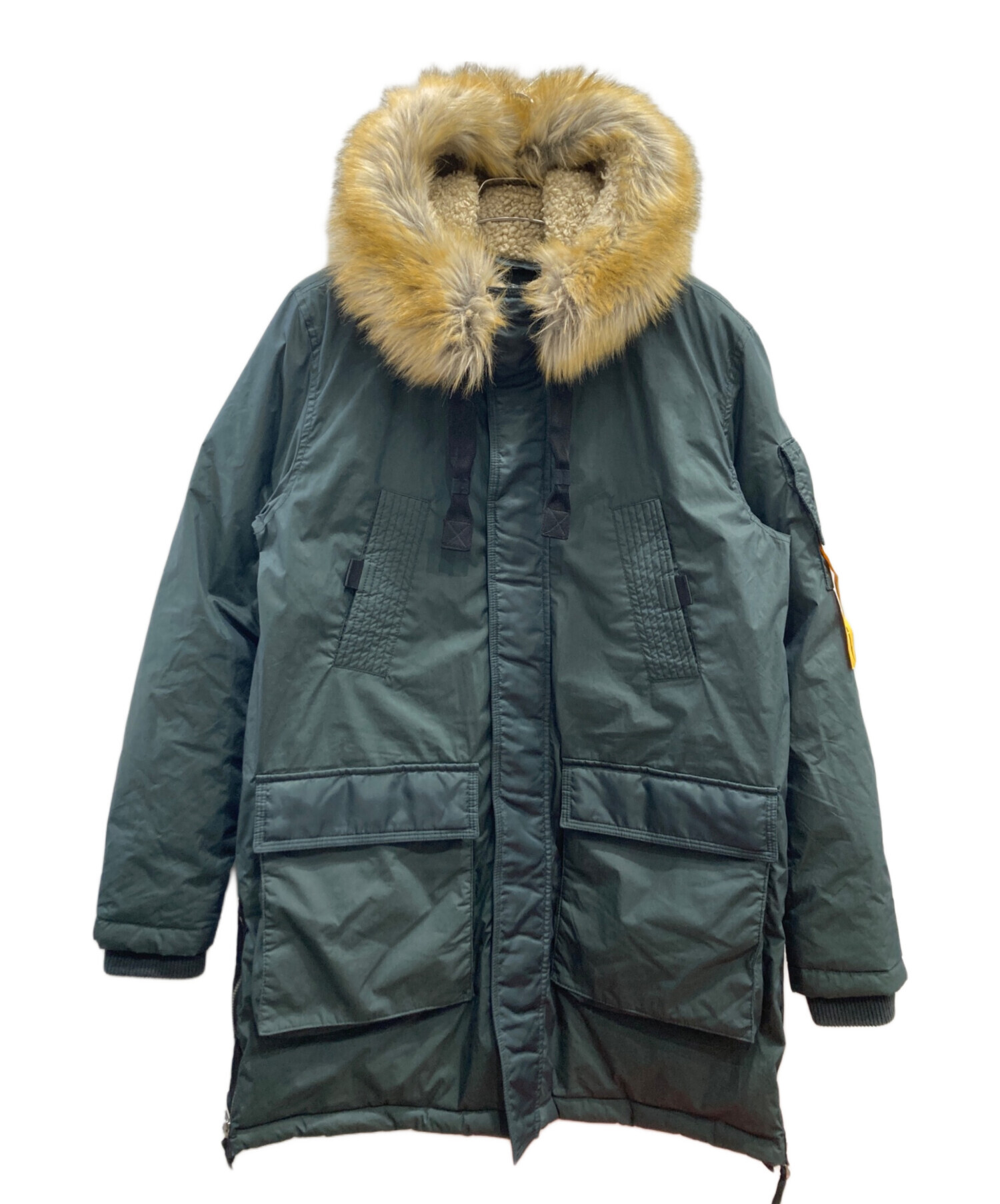 中古・古着通販】DIESEL (ディーゼル) モッズコート グリーン サイズ:M