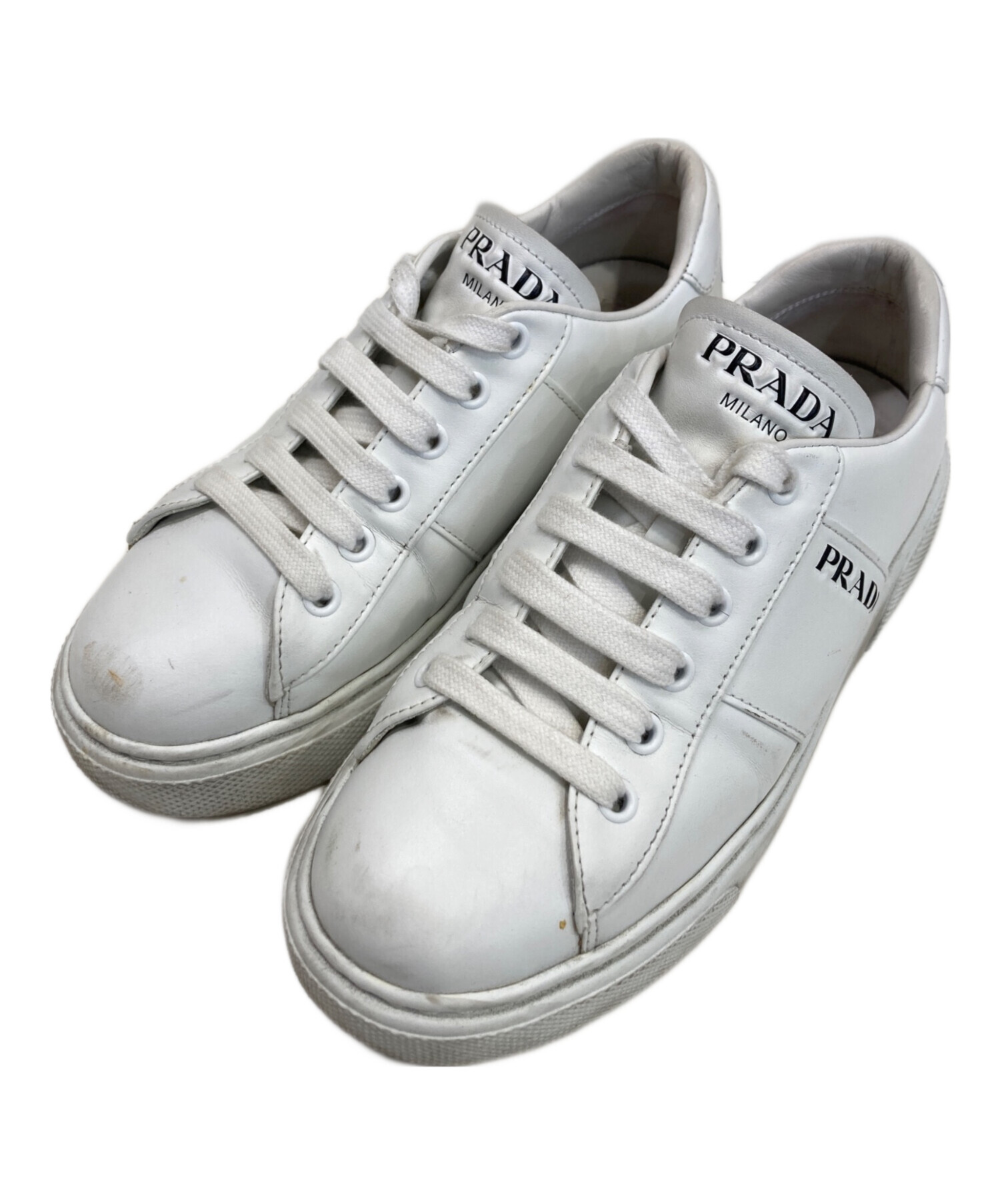 中古・古着通販】PRADA (プラダ) スニーカー ホワイト サイズ:35