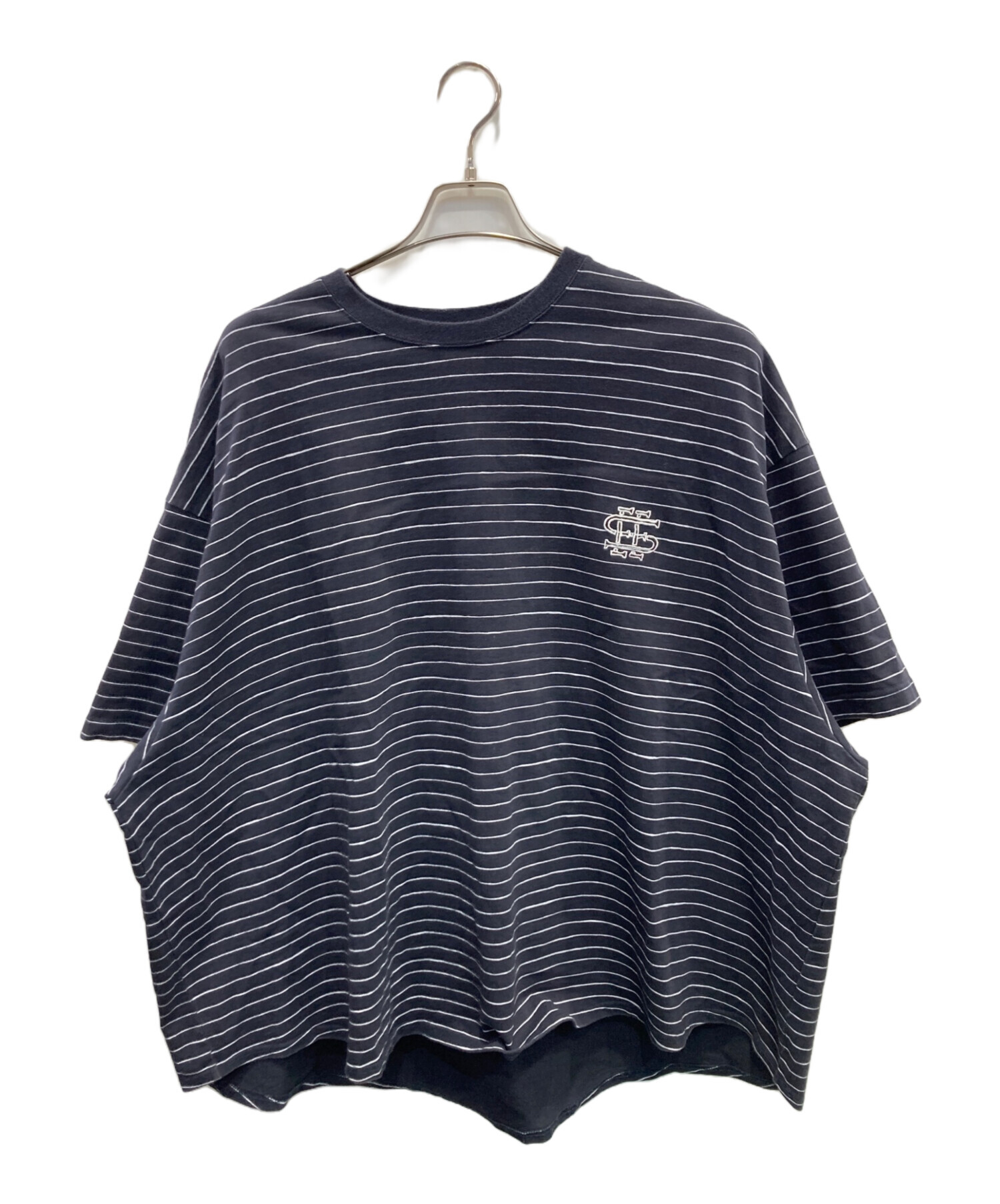 中古・古着通販】SEESEE (シーシー) ボーダーTシャツ ネイビー サイズ