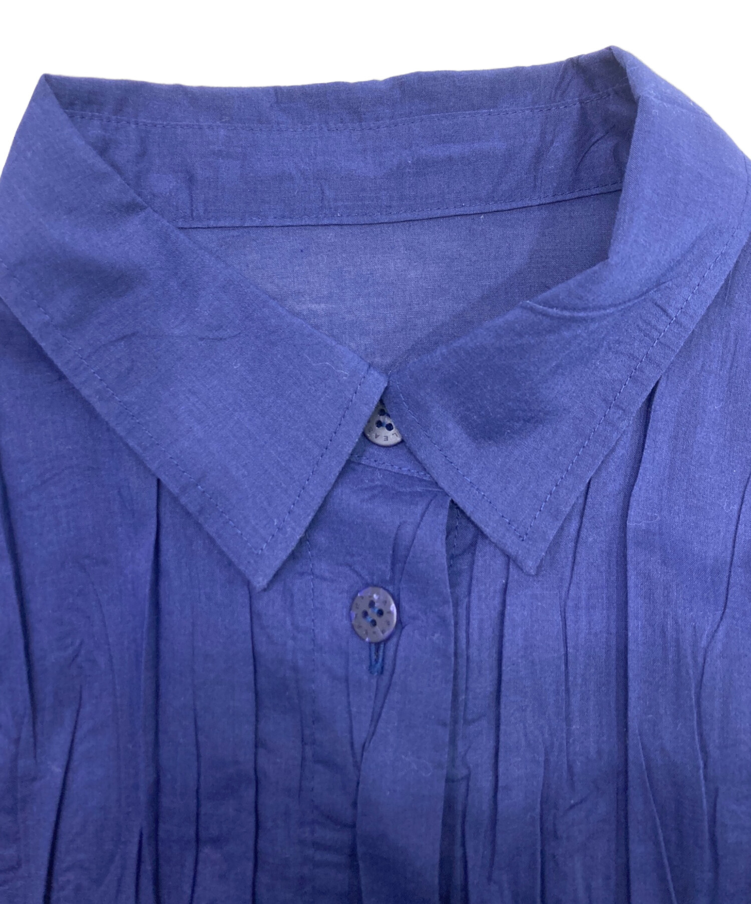 Pleats Please ダークブルー 長袖シャツ　サイズ3 中古・古着通販】PLEATS PLEASE (プリーツプリーズ) シアープリーツ