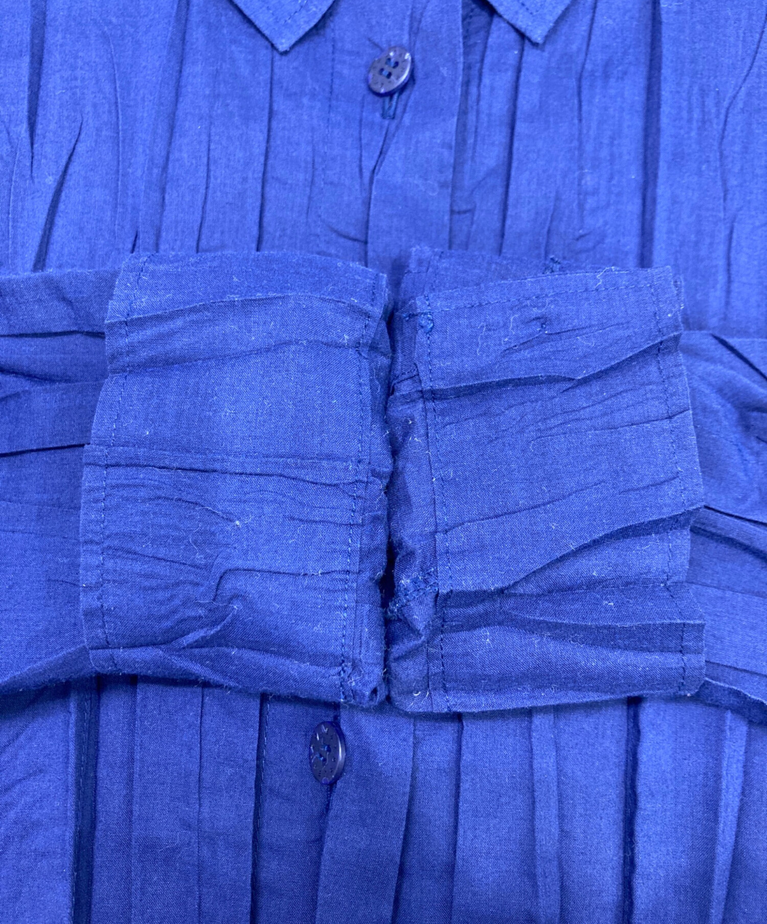 Pleats Please ダークブルー 長袖シャツ　サイズ3 PLEATS PLEASE ISSEY MIYAKE - 極美品 プリーツプリーズ イッセイ