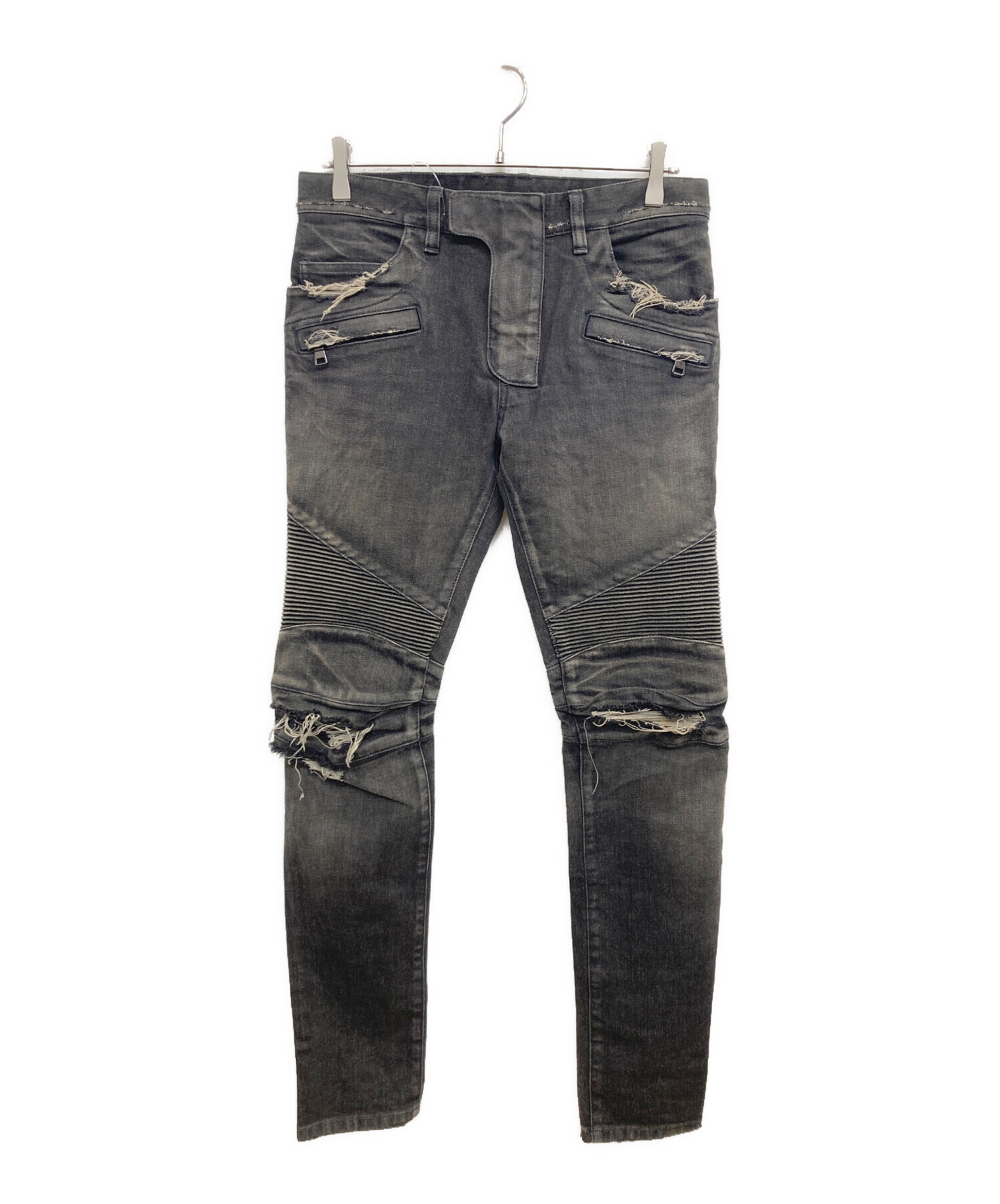 中古・古着通販】BALMAIN (バルマン) ダメージ加工バイカーデニム