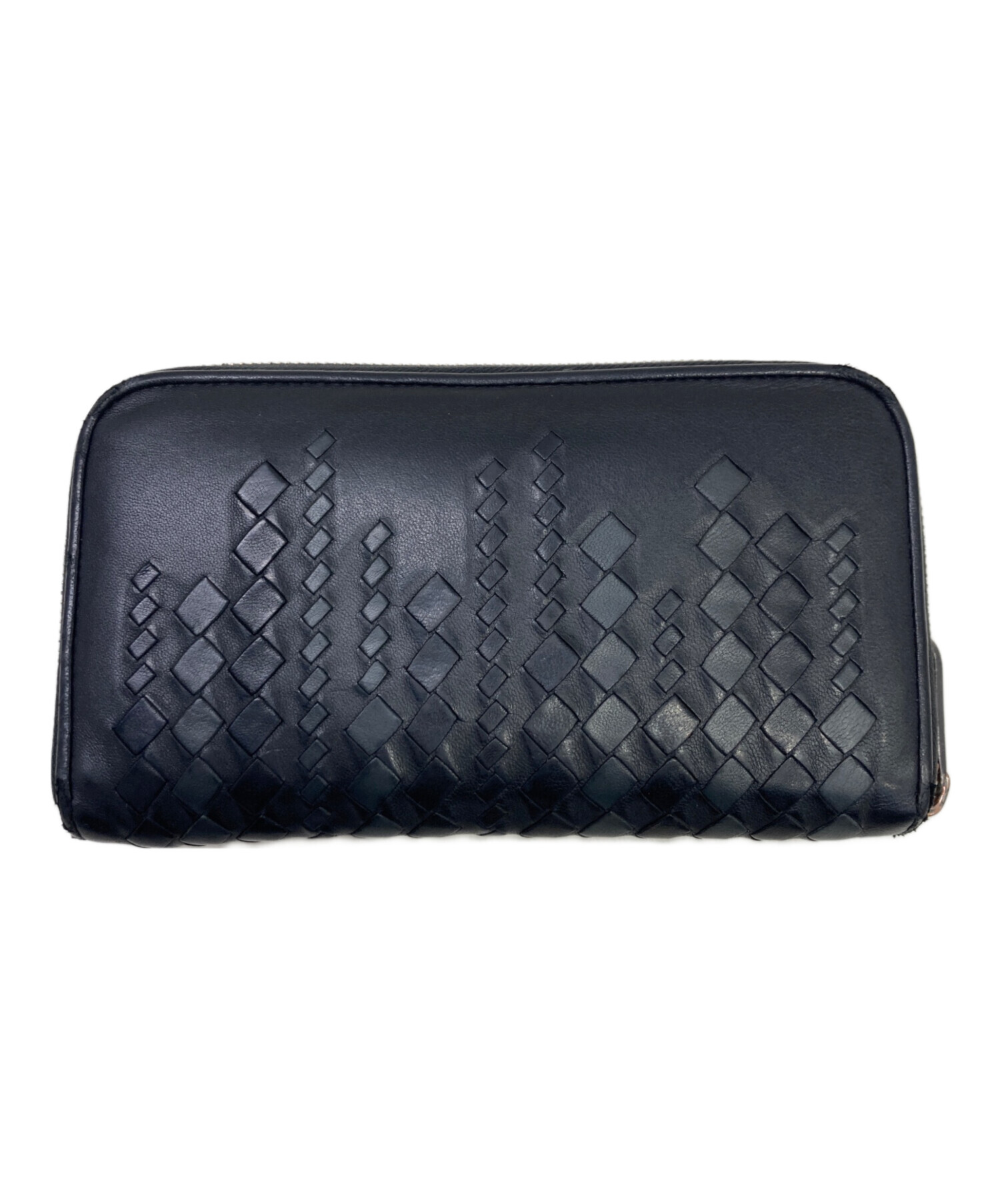 中古・古着通販】BOTTEGA VENETA (ボッテガベネタ) 長財布 ブラック