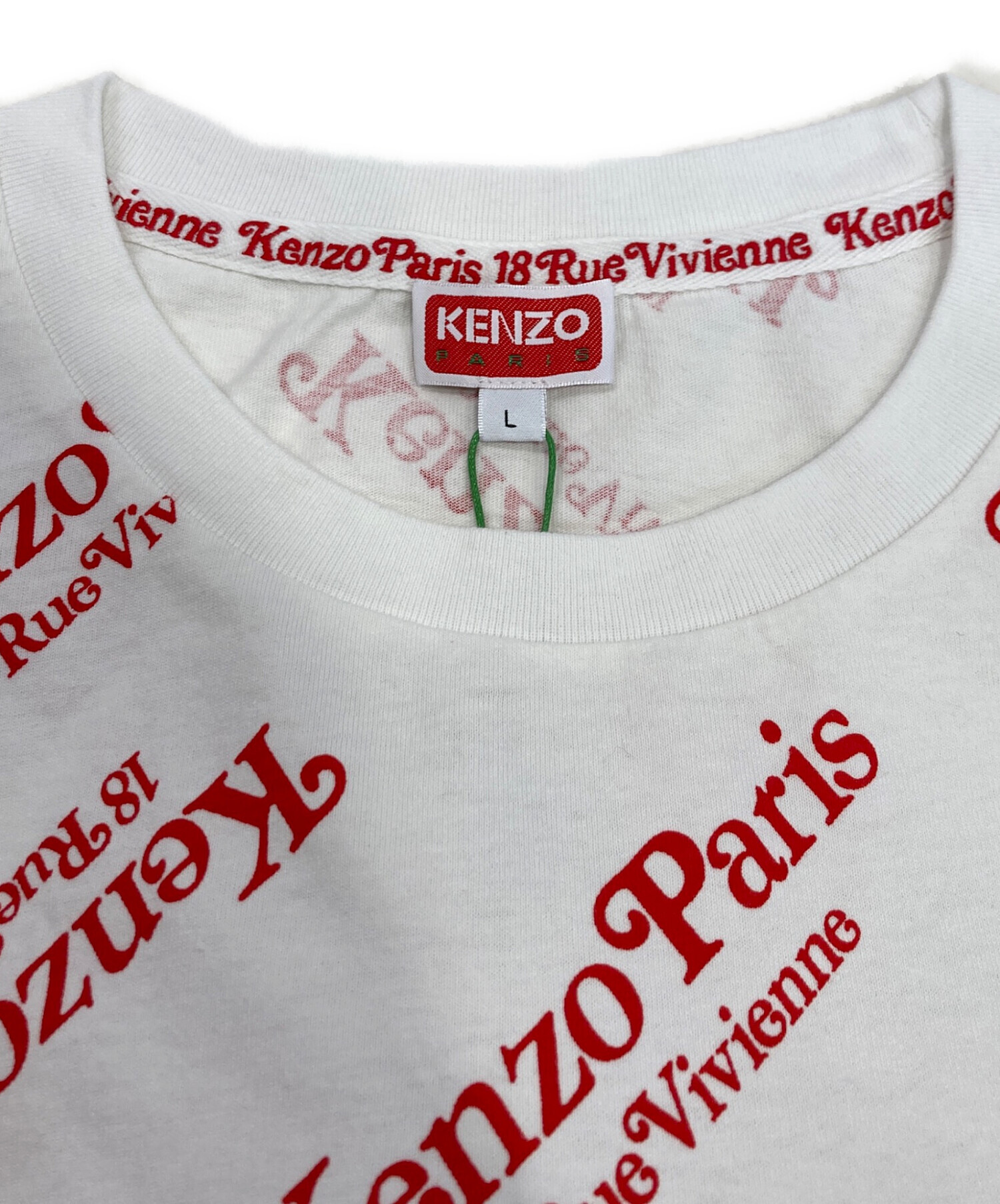 中古・古着通販】KENZO (ケンゾー) ロゴTシャツ ホワイト サイズ:L 未 