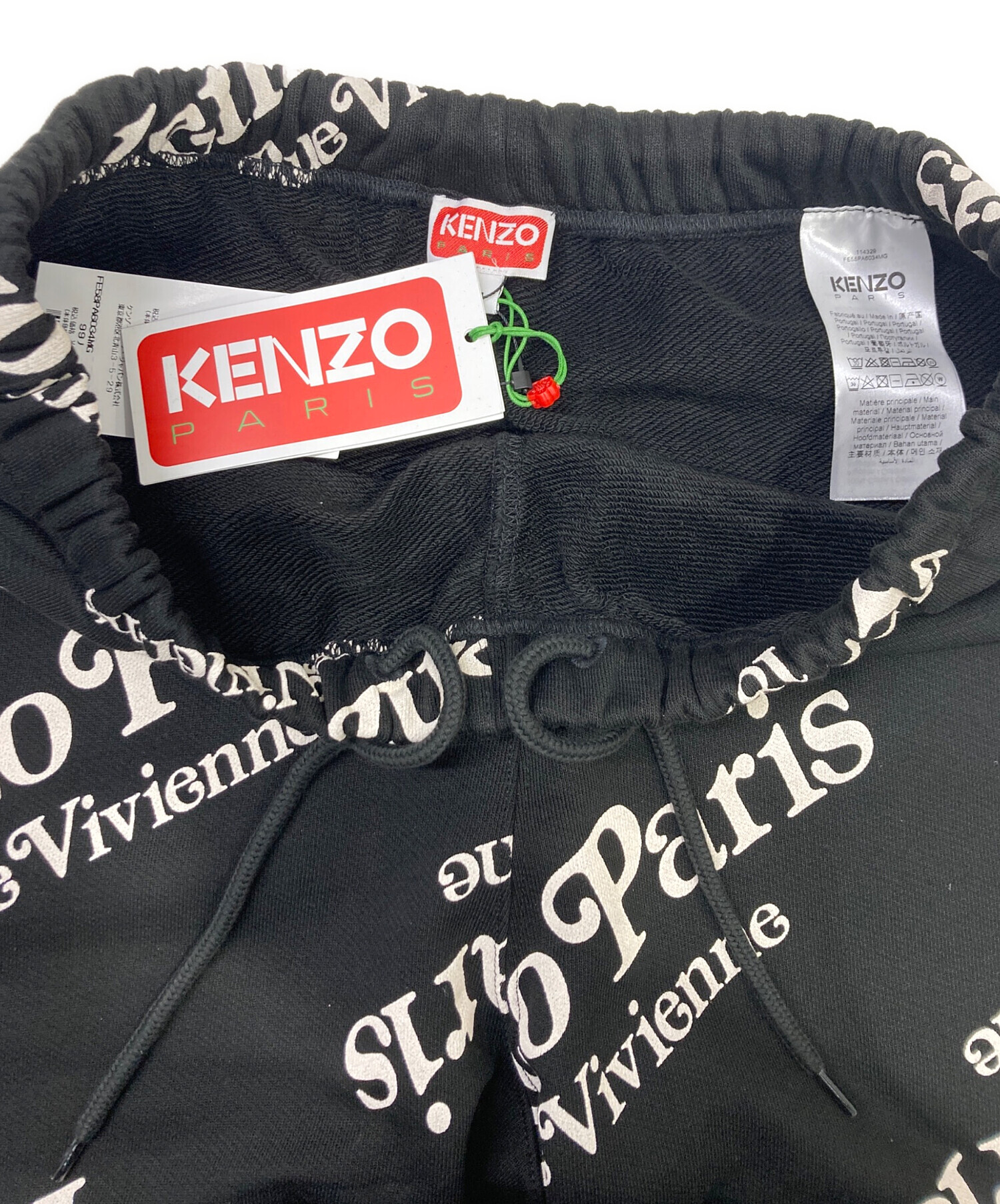 KENzo【h.naoto Sixh. 】グラディエーターパンツ 00s 中古・古着通販】KENZO (ケンゾー) VERDY JOG PANTS ブラック サイズ:M
