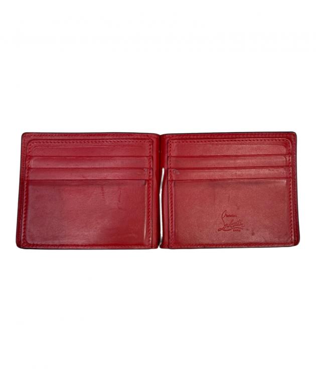 Christian Louboutin 二つ折り財布 ピンク/レッド 中古・古着通販】Christian Louboutin (クリスチャン・ルブタン