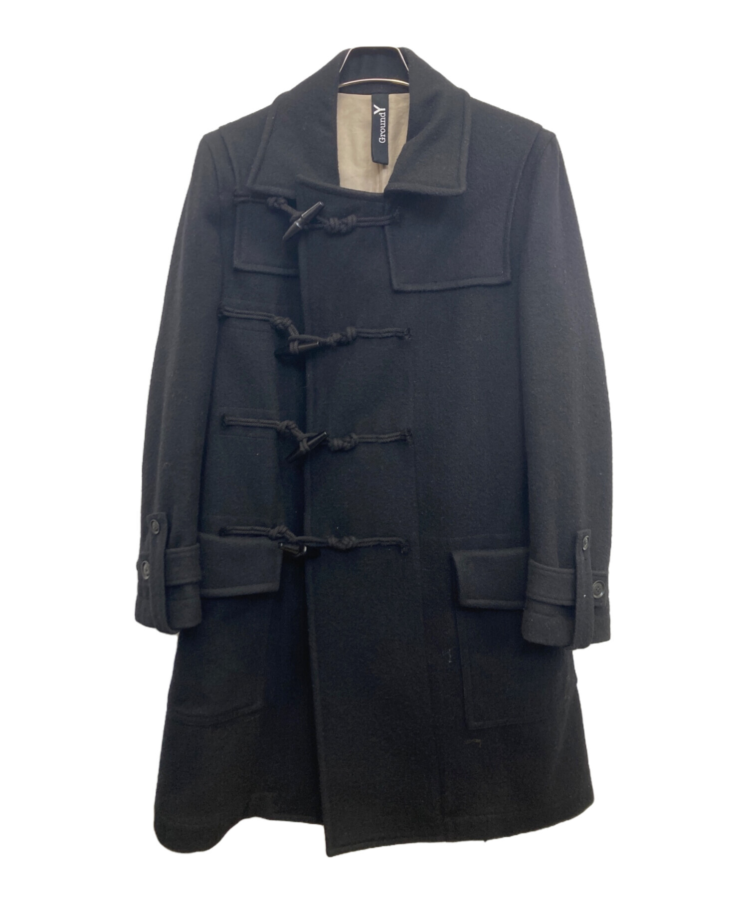 中古・古着通販】GROUND Y (グラウンドワイ) ダッフルコート ブラック