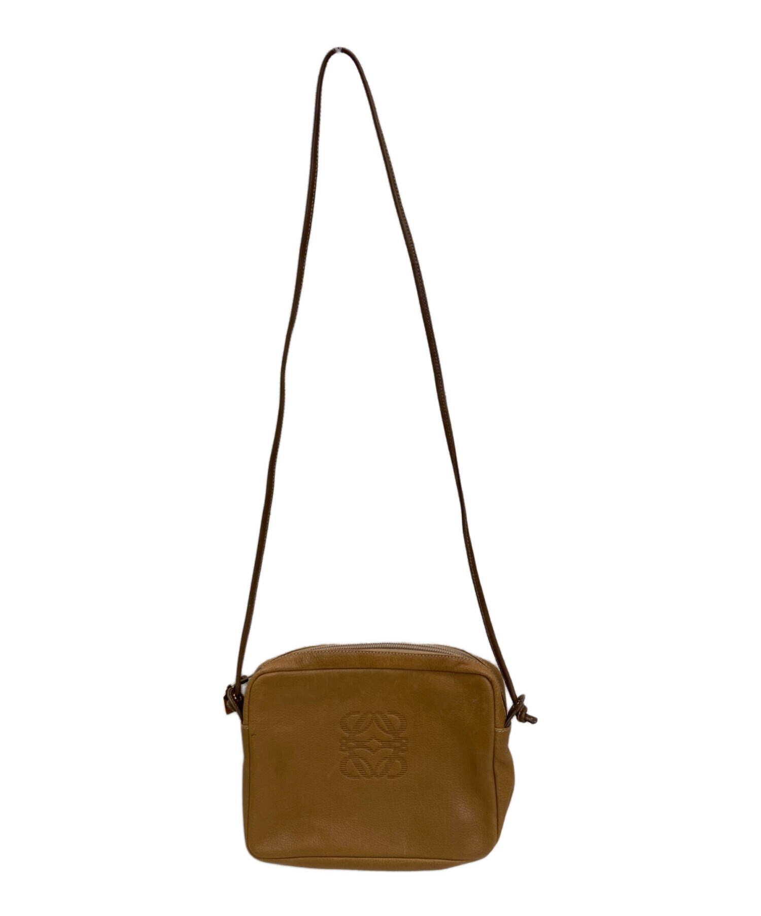 中古・古着通販】LOEWE (ロエベ) アナグラムショルダーバッグ ブラウン