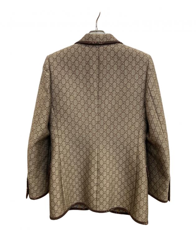Gucci ベージュ テーラードジャケット イタリア製 中古・古着通販】GUCCI (グッチ) コットンベロアテーラードジャケット