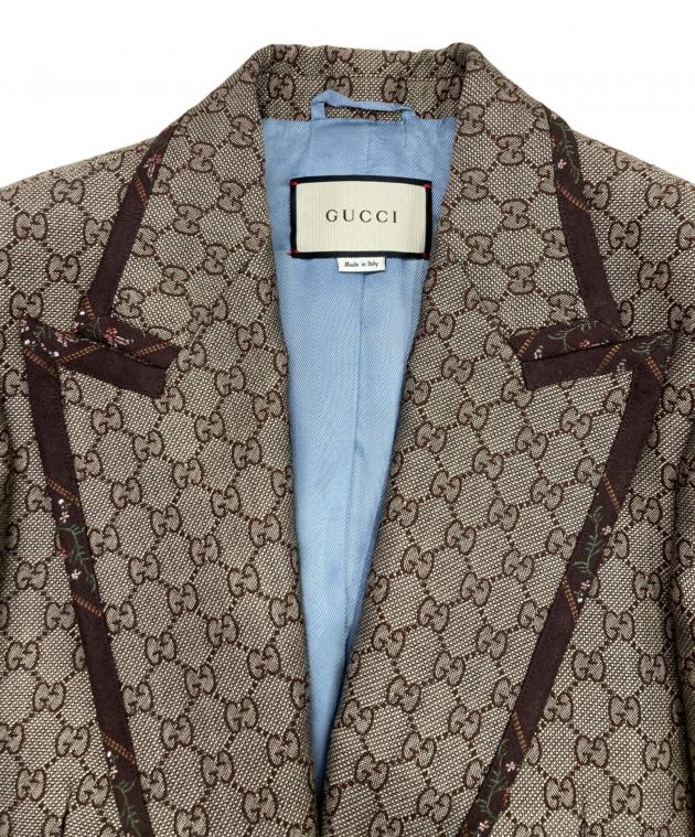 GUCCI グッチ　テーラードジャケット 52 GUCCI - 極美品 GUCCI グッチ テーラード ジャケット ミケーレ期 刺繍
