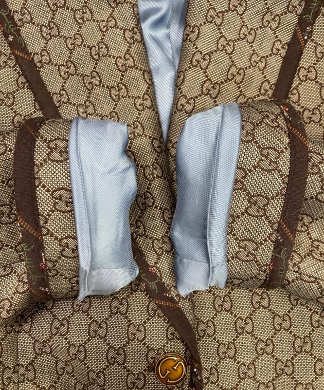 GUCCI ジャケット 38 ベージュ カシミヤ混 グッチテーラードジャケット 中古・古着通販】GUCCI (グッチ) カシミヤ混テーラードジャケット