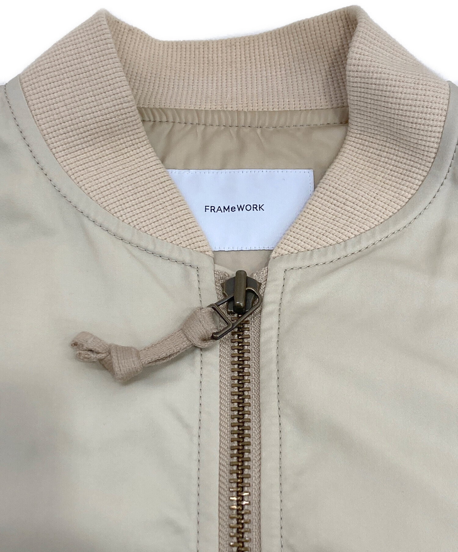 中古・古着通販】FRAMeWORK (フレームワーク) MA-1ジャケット ベージュ