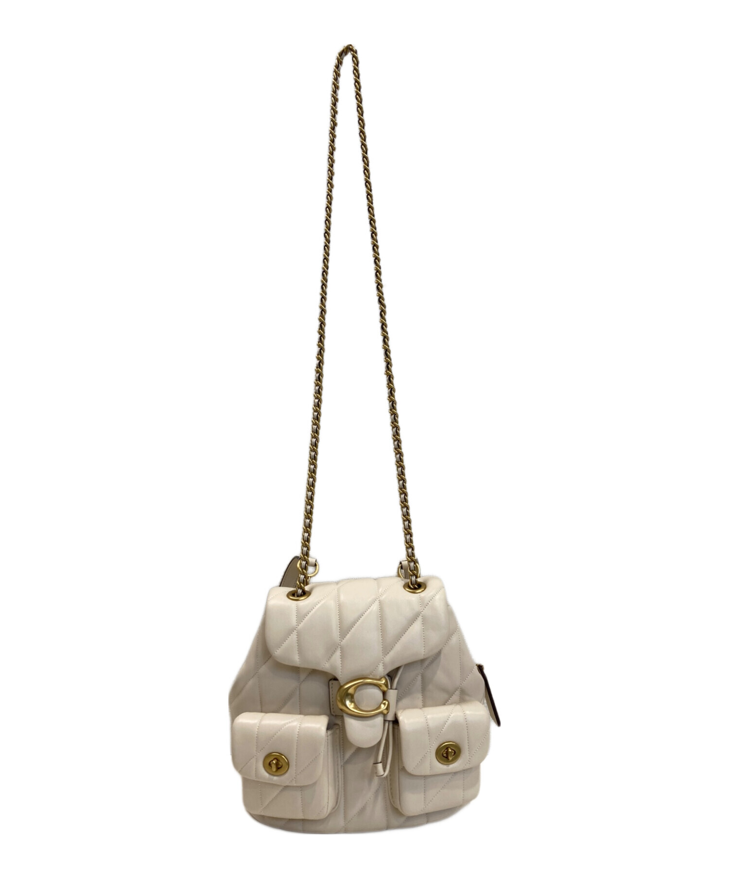 中古・古着通販】COACH (コーチ) TABBY バックパック 21 アイボリー 