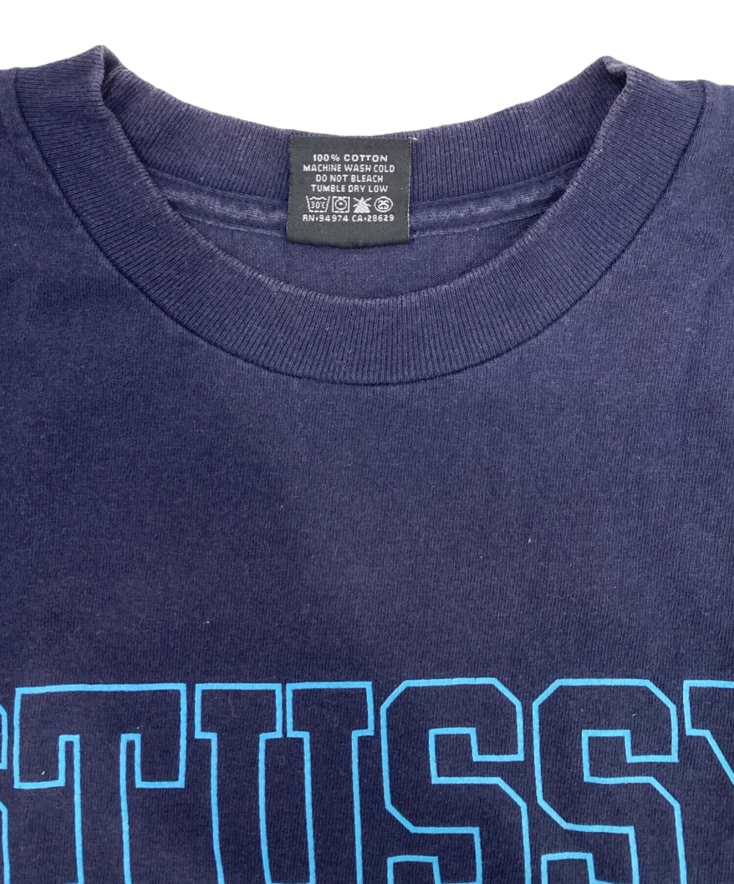 中古・古着通販】stussy (ステューシー) ナンバリングTシャツ ネイビー 